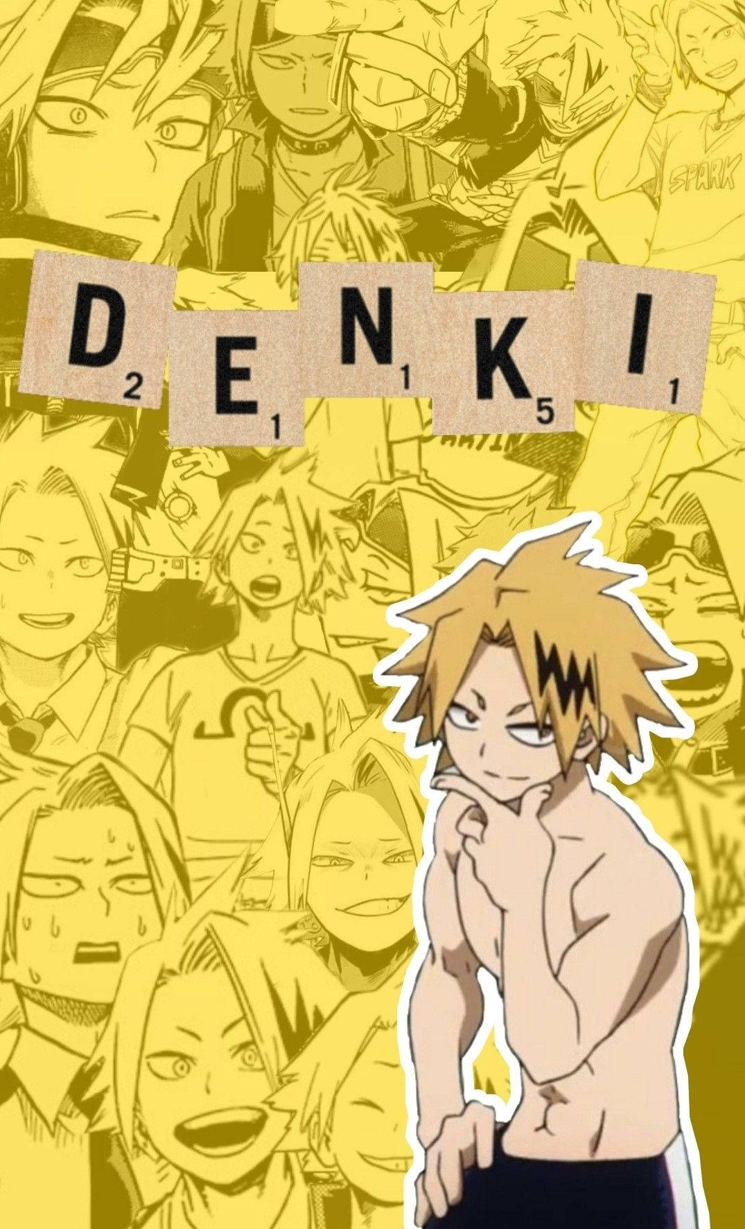 Denki - A Poster With A Picture Of A Character Wallpaper