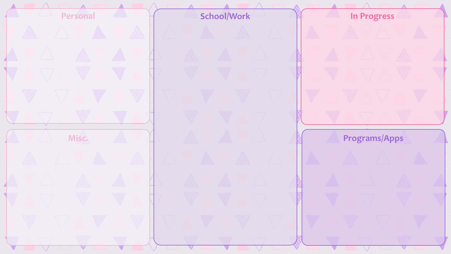 Cute Desktop Organizer Pale Purple Wallpaper