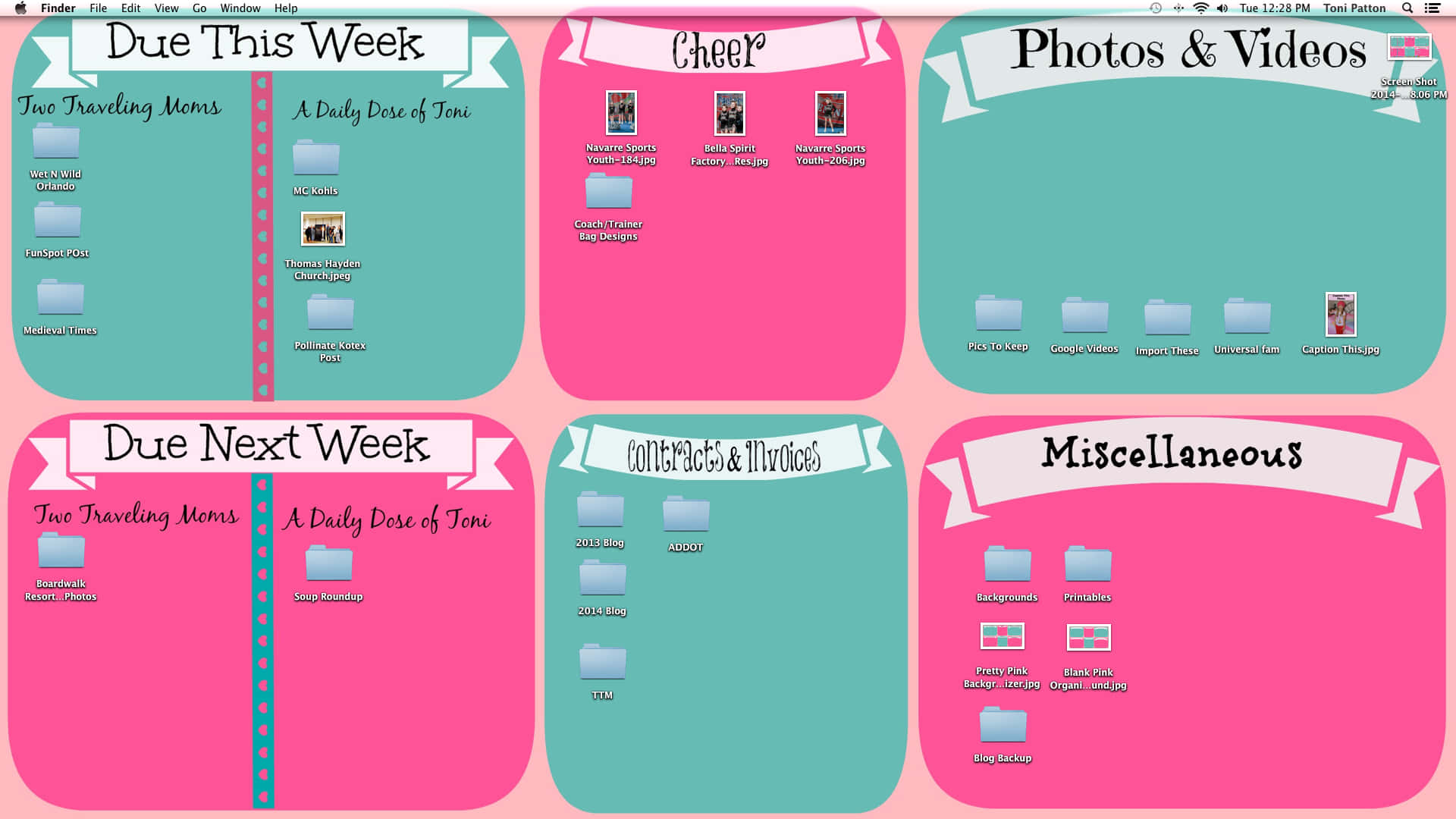 Cute Desktop Organizer Two Weeks Wallpaper
