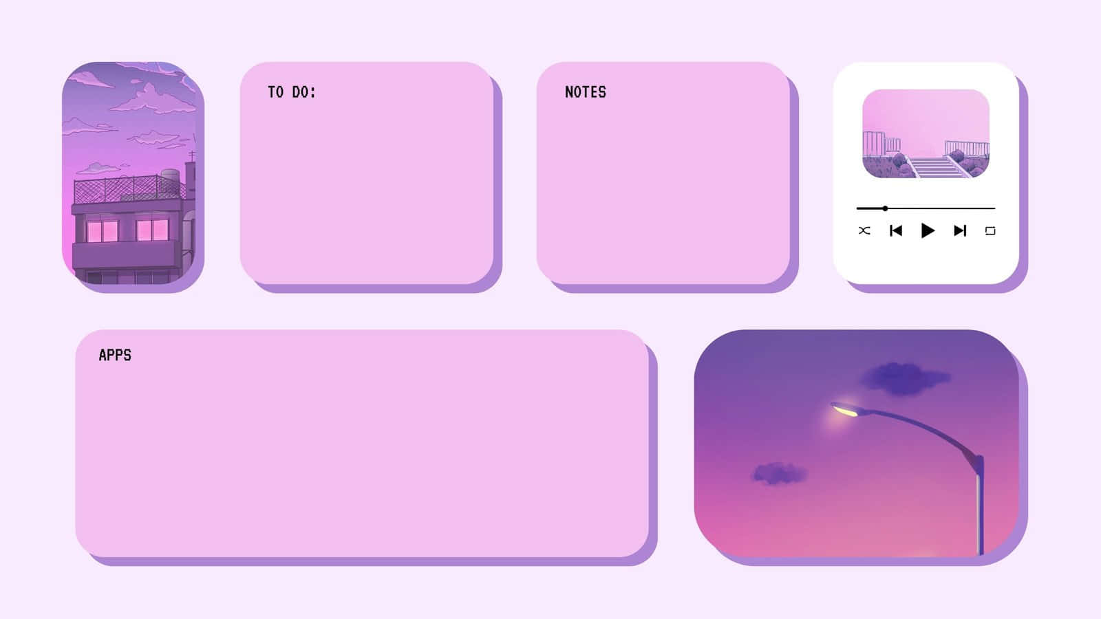 Cute Desktop Purple Folder Organizer Wallpaper