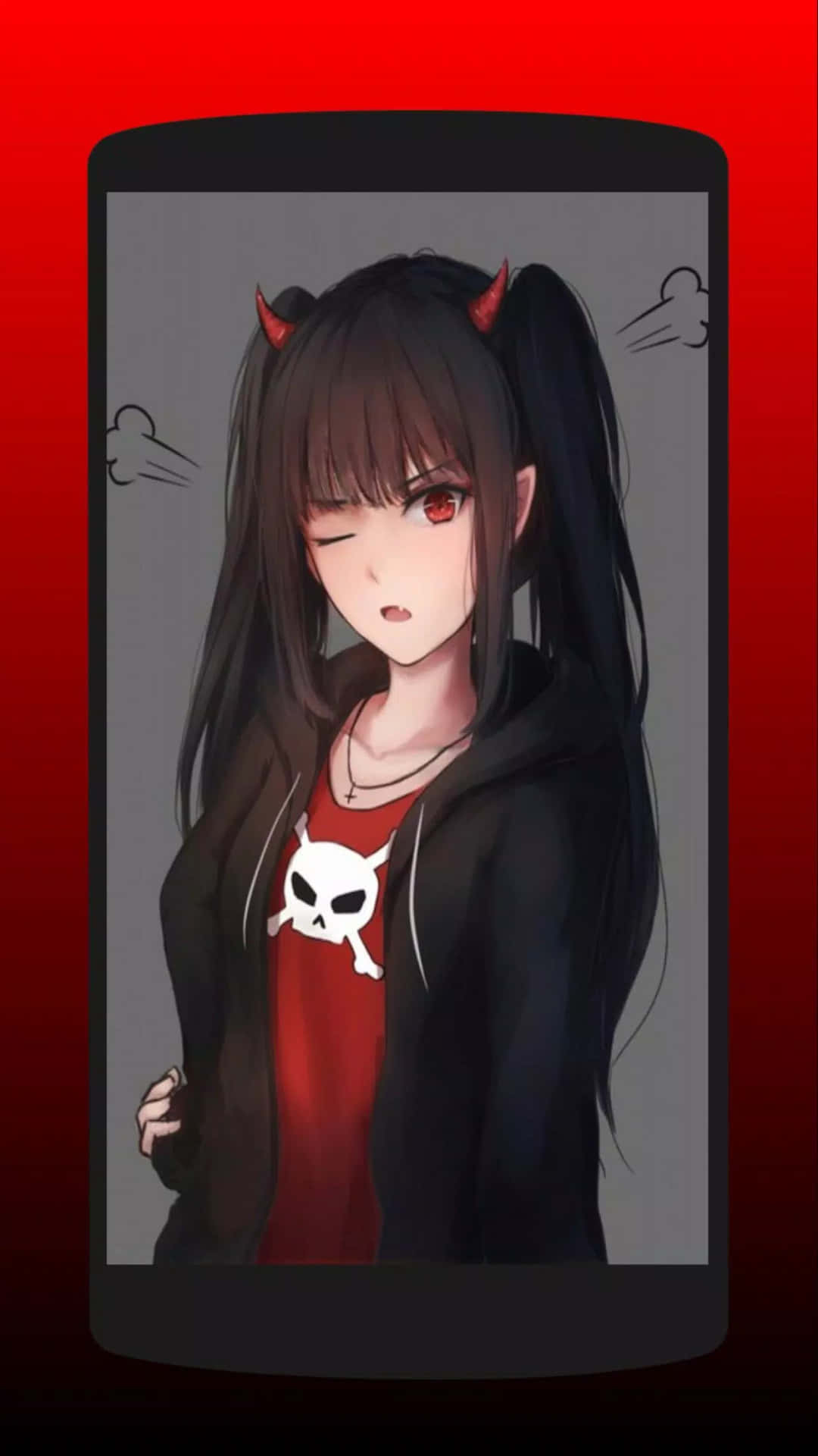 Cute Devil Girl with Tempting Look Wallpaper
