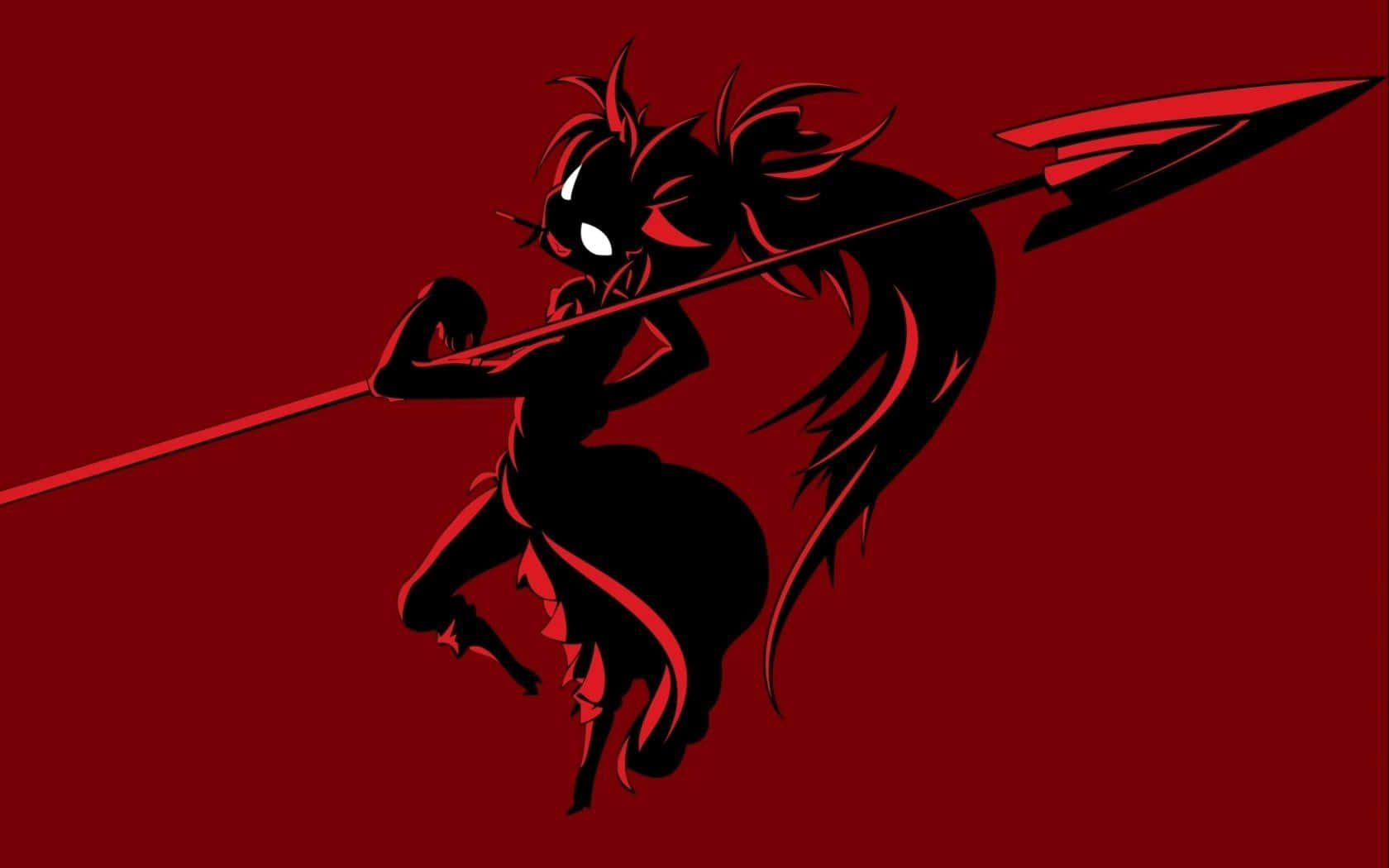 Wallpaper red, girl, black, devil girl images for desktop, section  минимализм - download