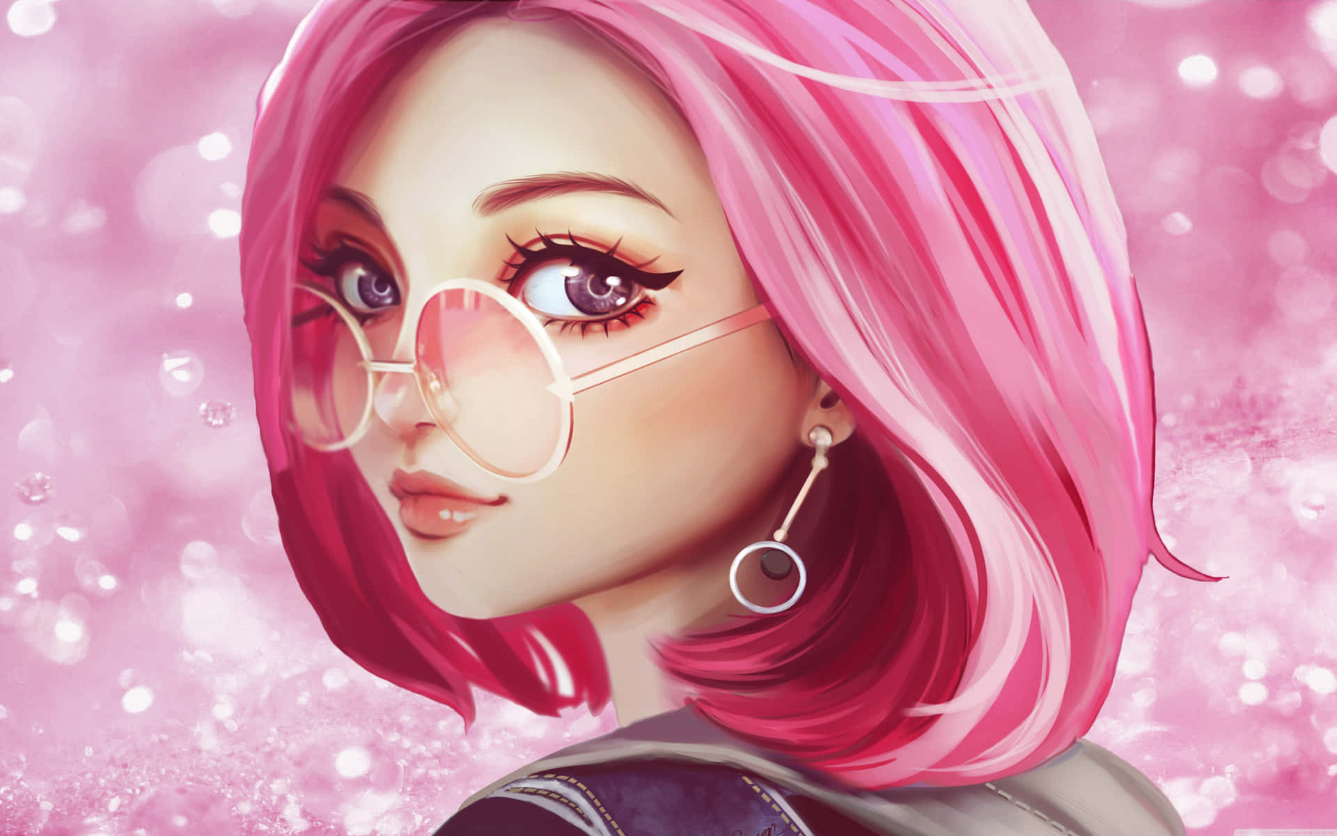Girl Cute, pink Hair, gothic Art, bubble Gum, gum, aesthetics, pastel,  kavaii, bubble, pixel Art