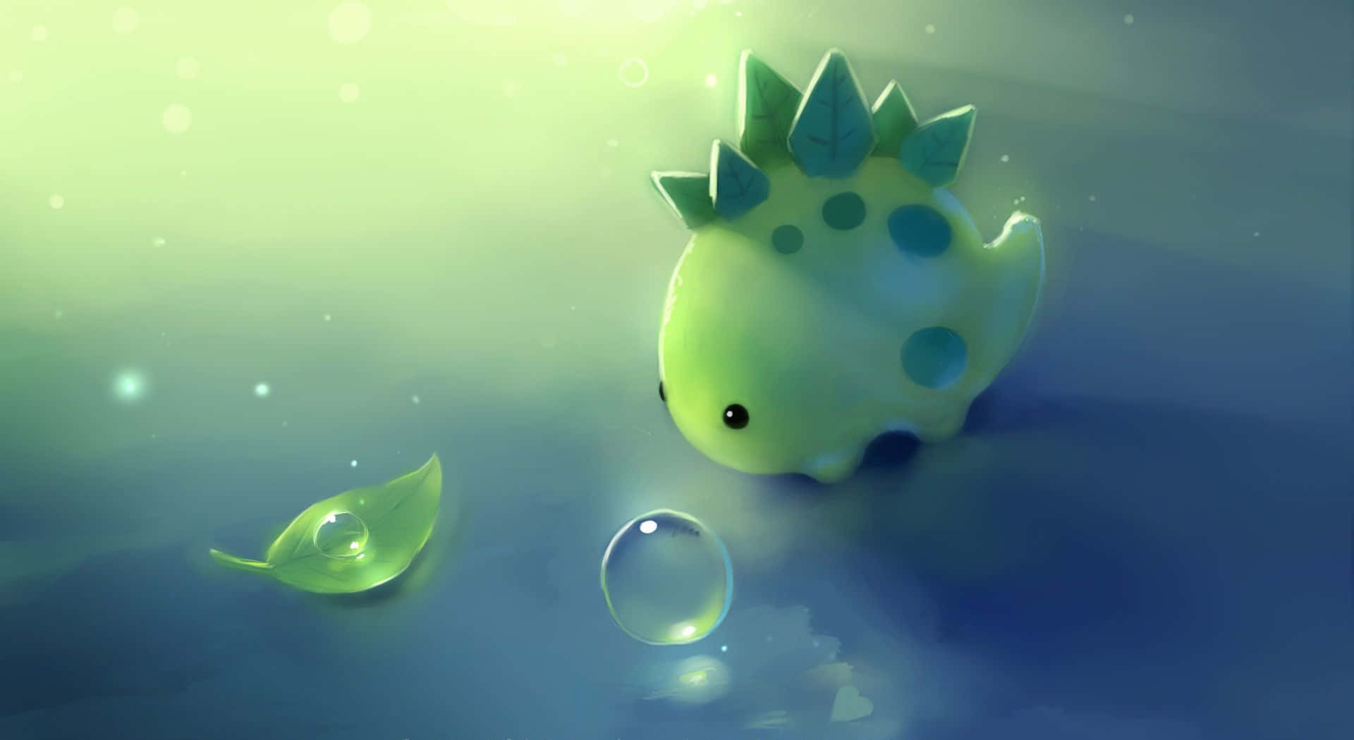 Cute Dino Water Bubbles Picture