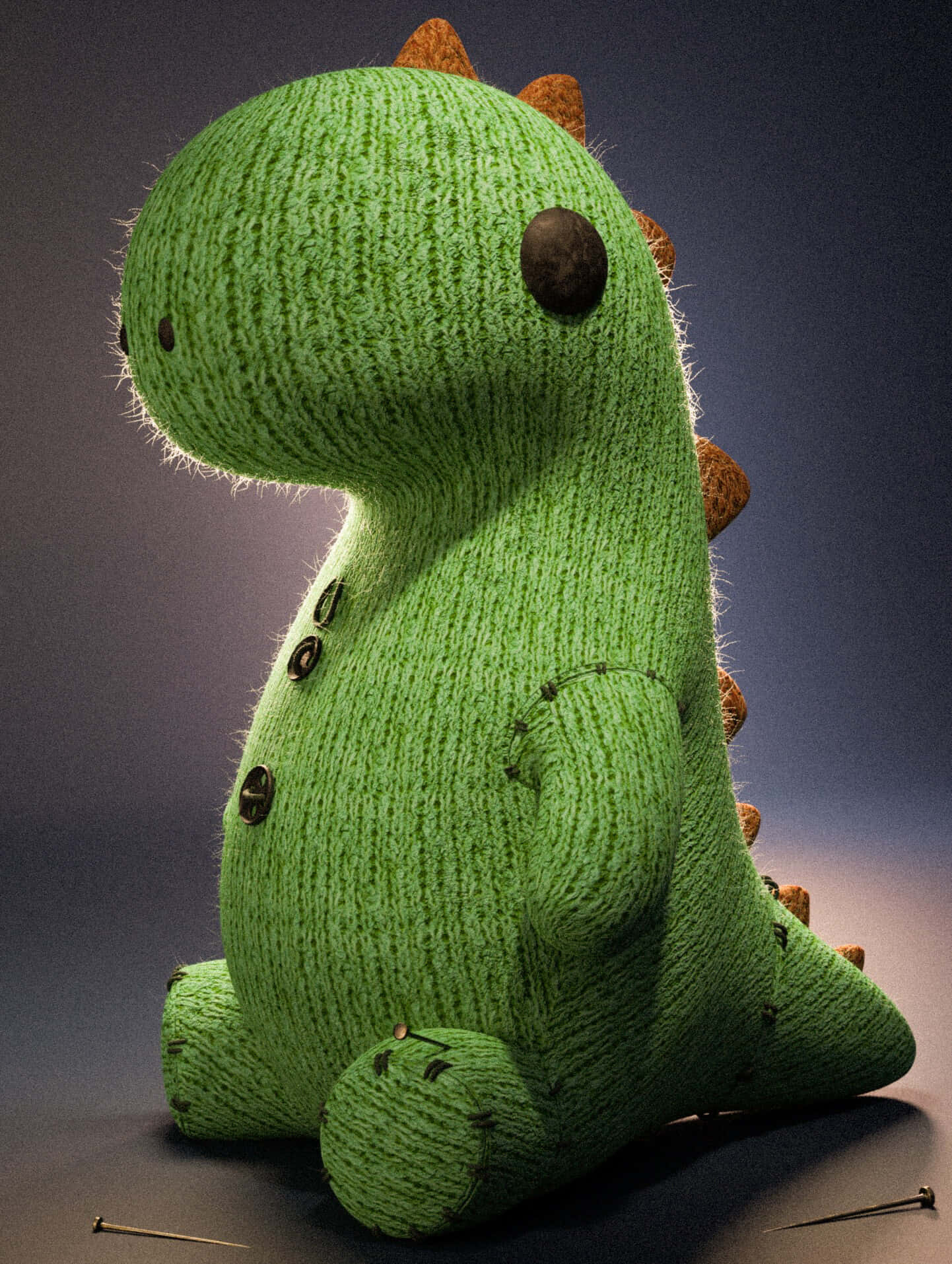 Cute Dino Crochet Toy Picture