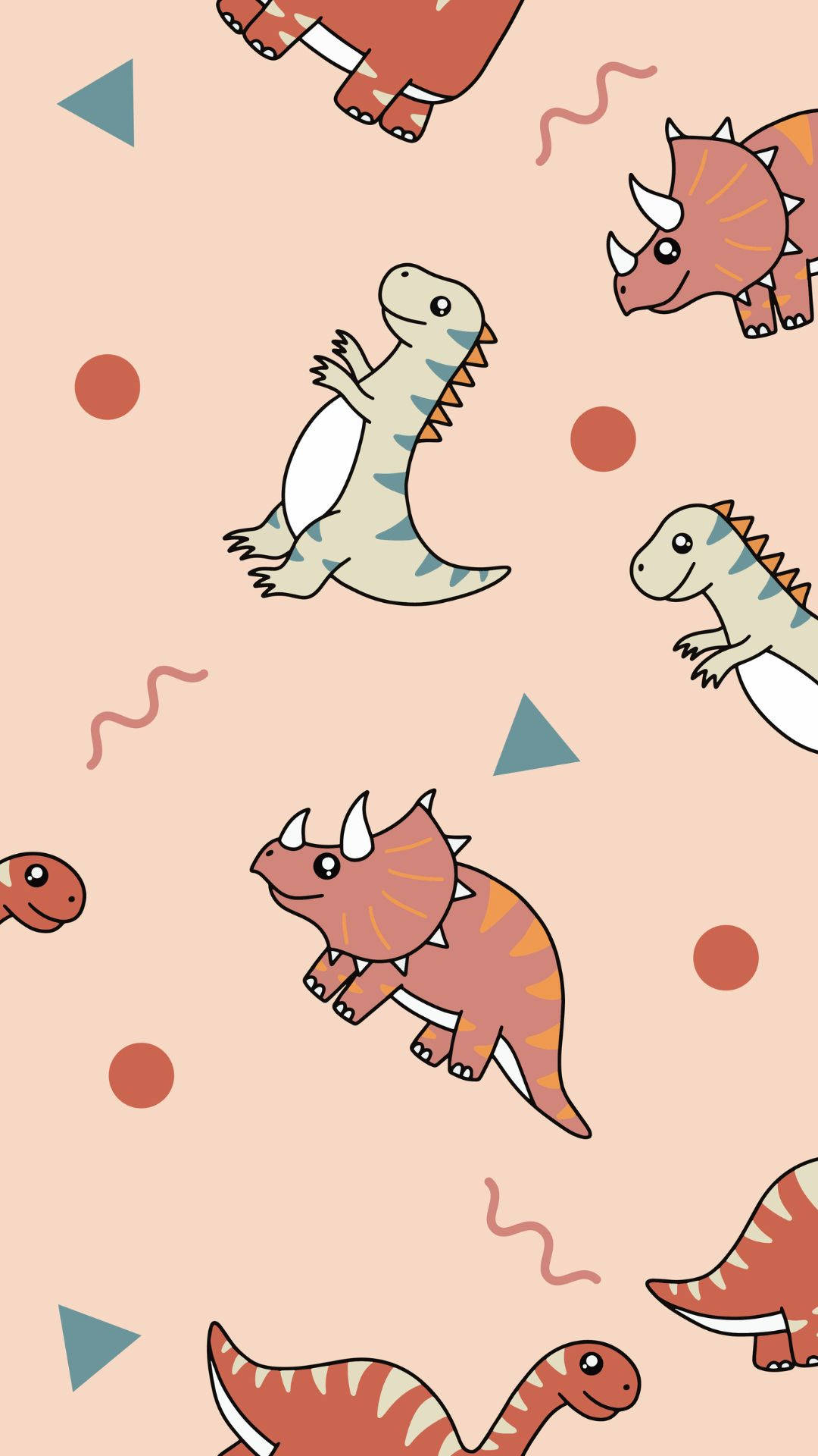 Cute Dinosaur Iphone Pattern Art Background