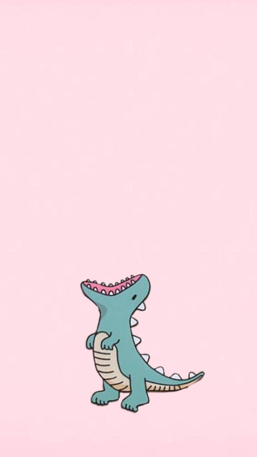 A Cartoon Crocodile On A Pink Background Wallpaper