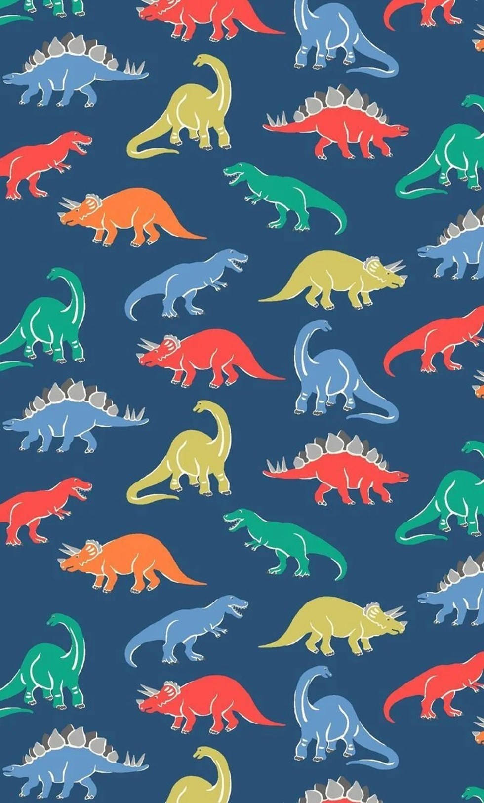 Bryd ud af normen med søde dinosaurer iPhone tapet Wallpaper
