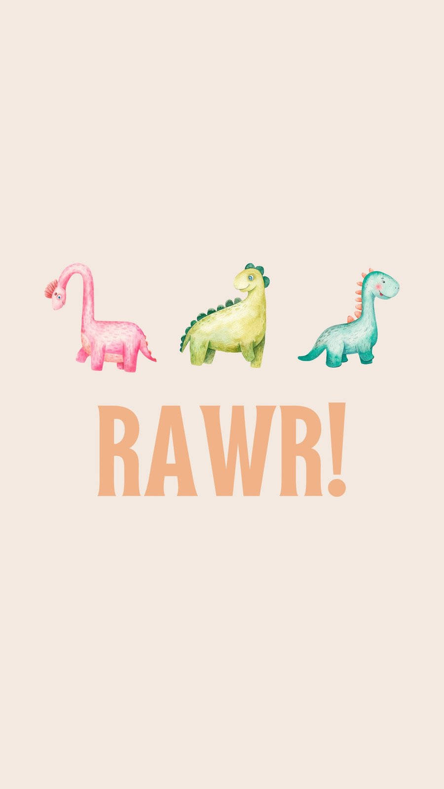 Rock your world with this adorable Cute Dinosaur iPhone! Wallpaper