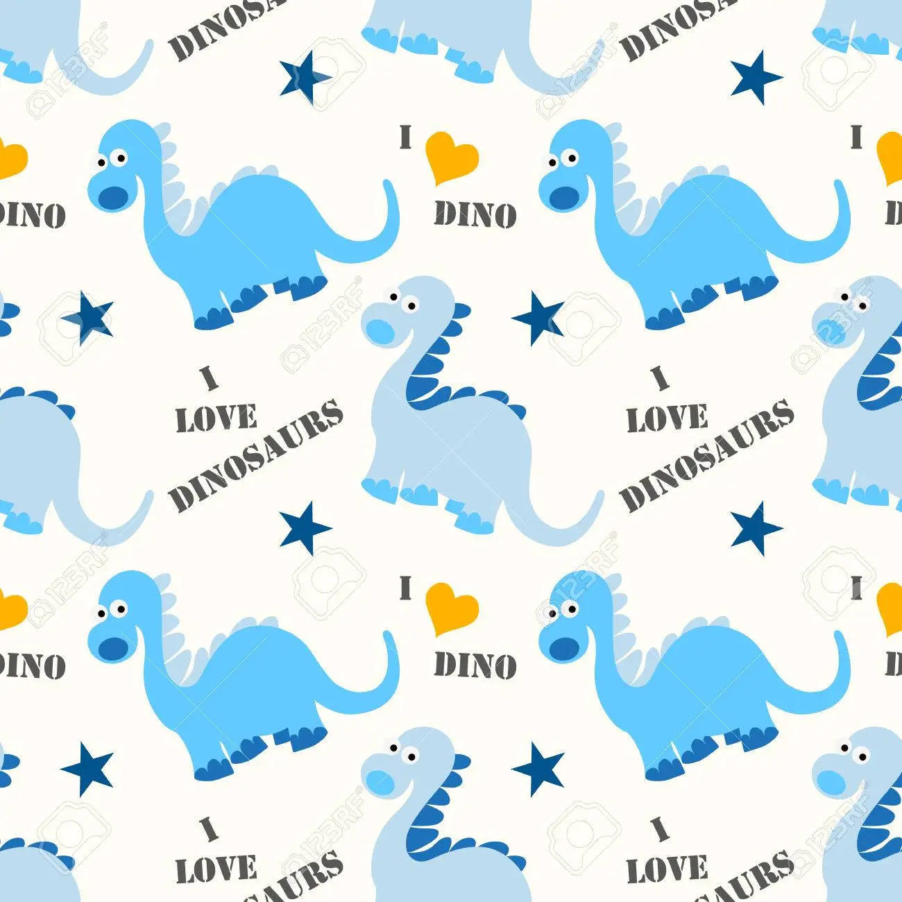 Brighten up your home with this cute dinosaur pattern! Wallpaper