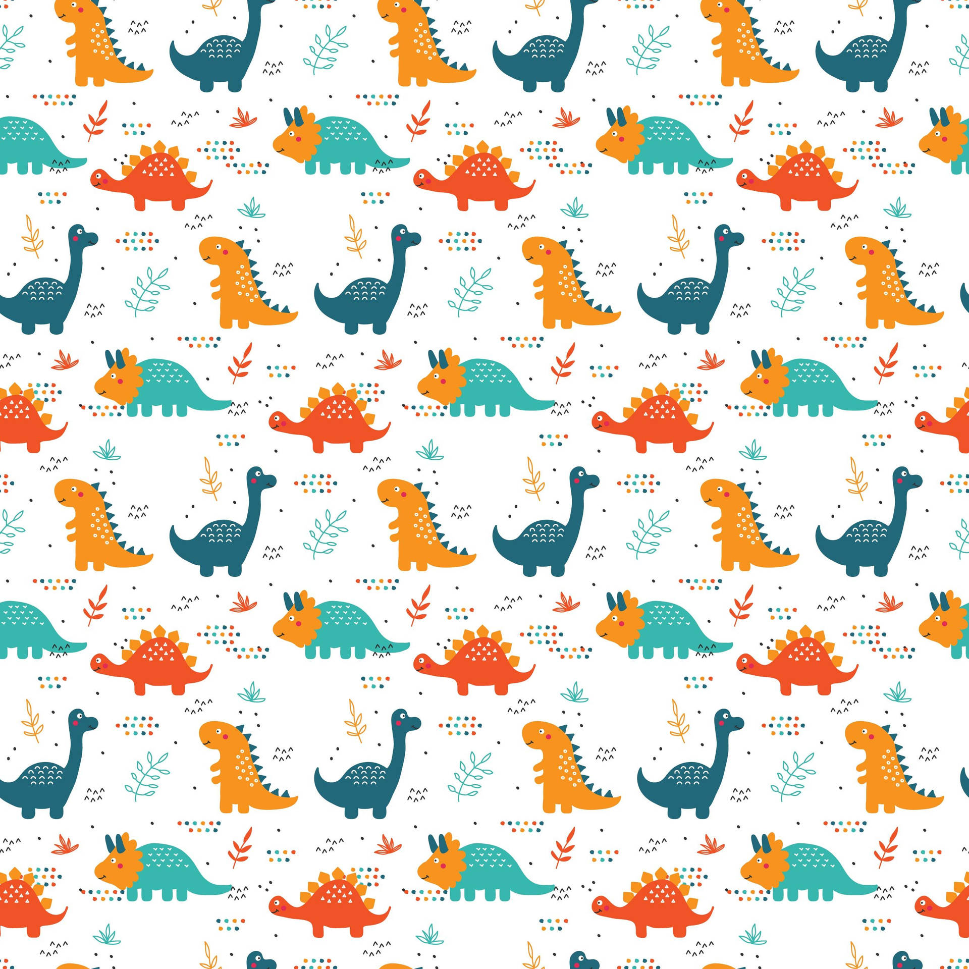 A Pattern With Dinosaurs On It Wallpaper