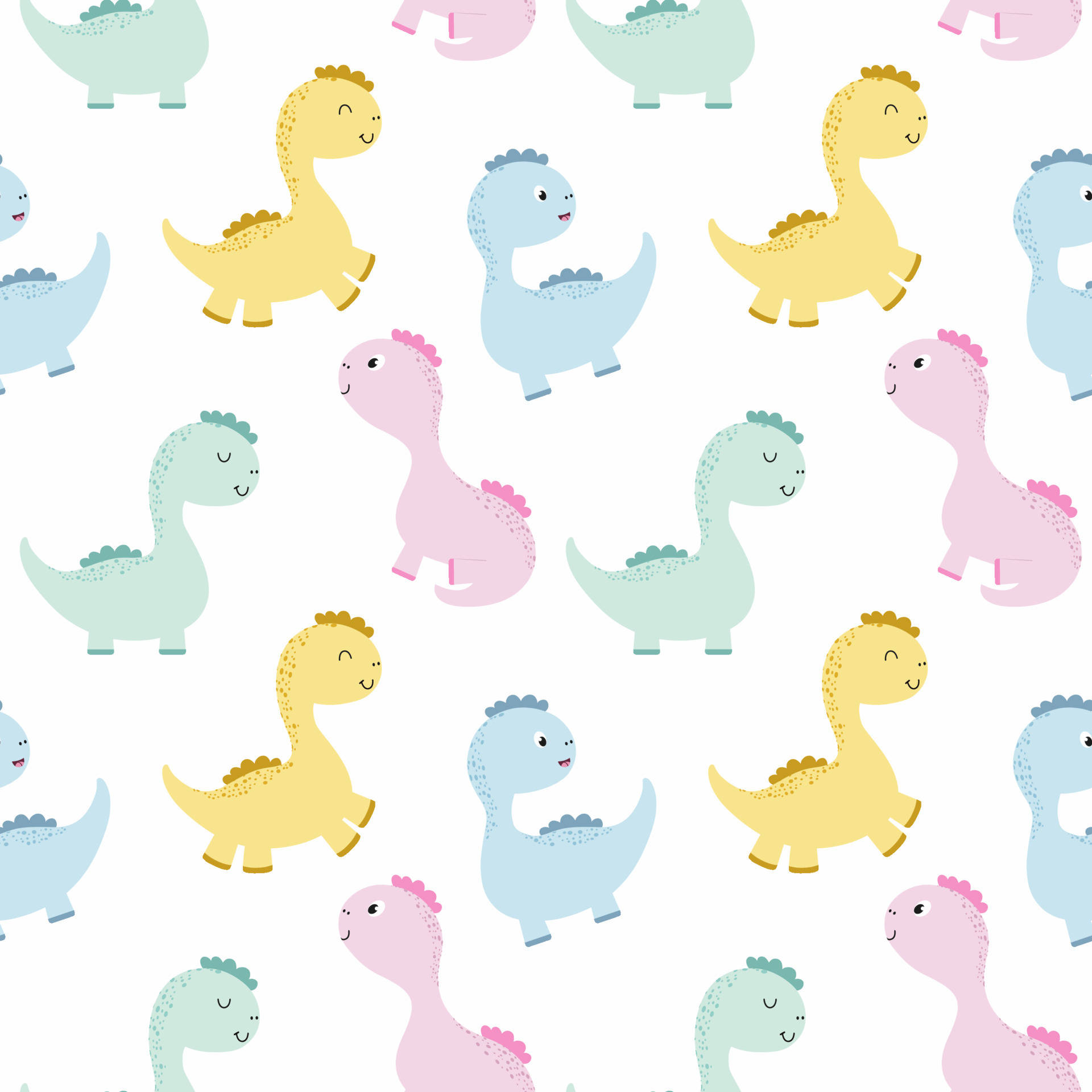 A cute dinosaur pattern with the sparking background Wallpaper
