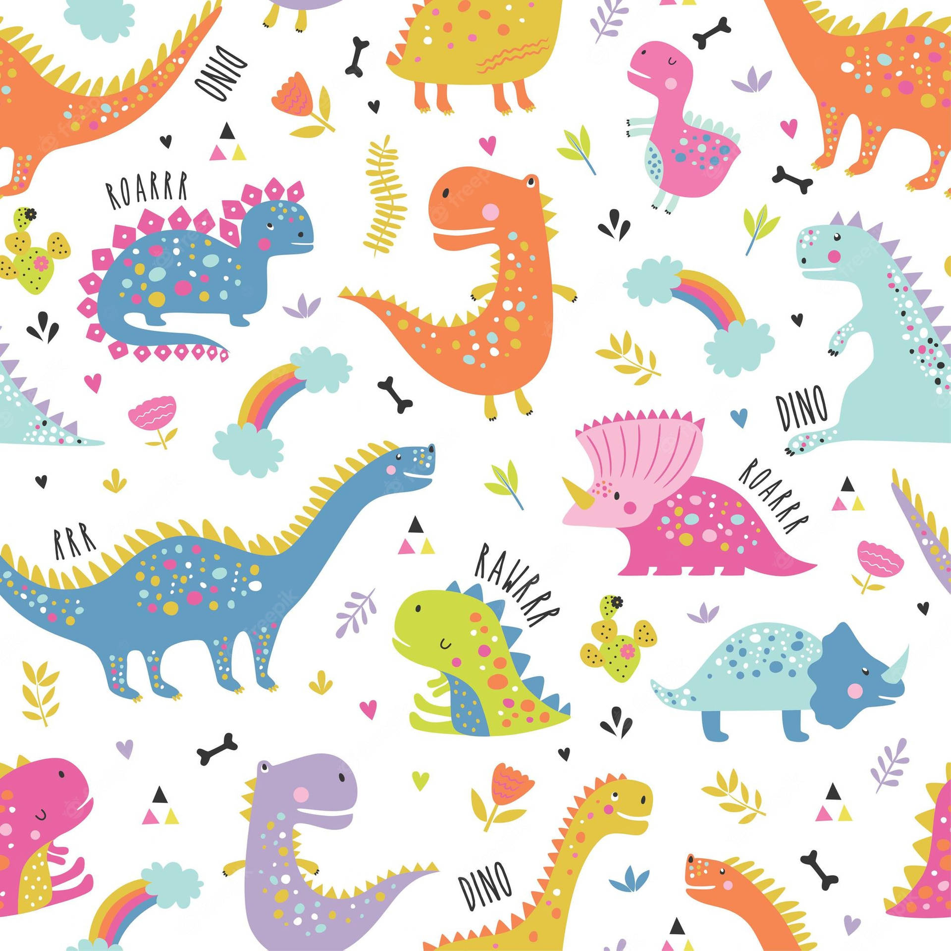 Loveable Dinosaurs Wallpaper
