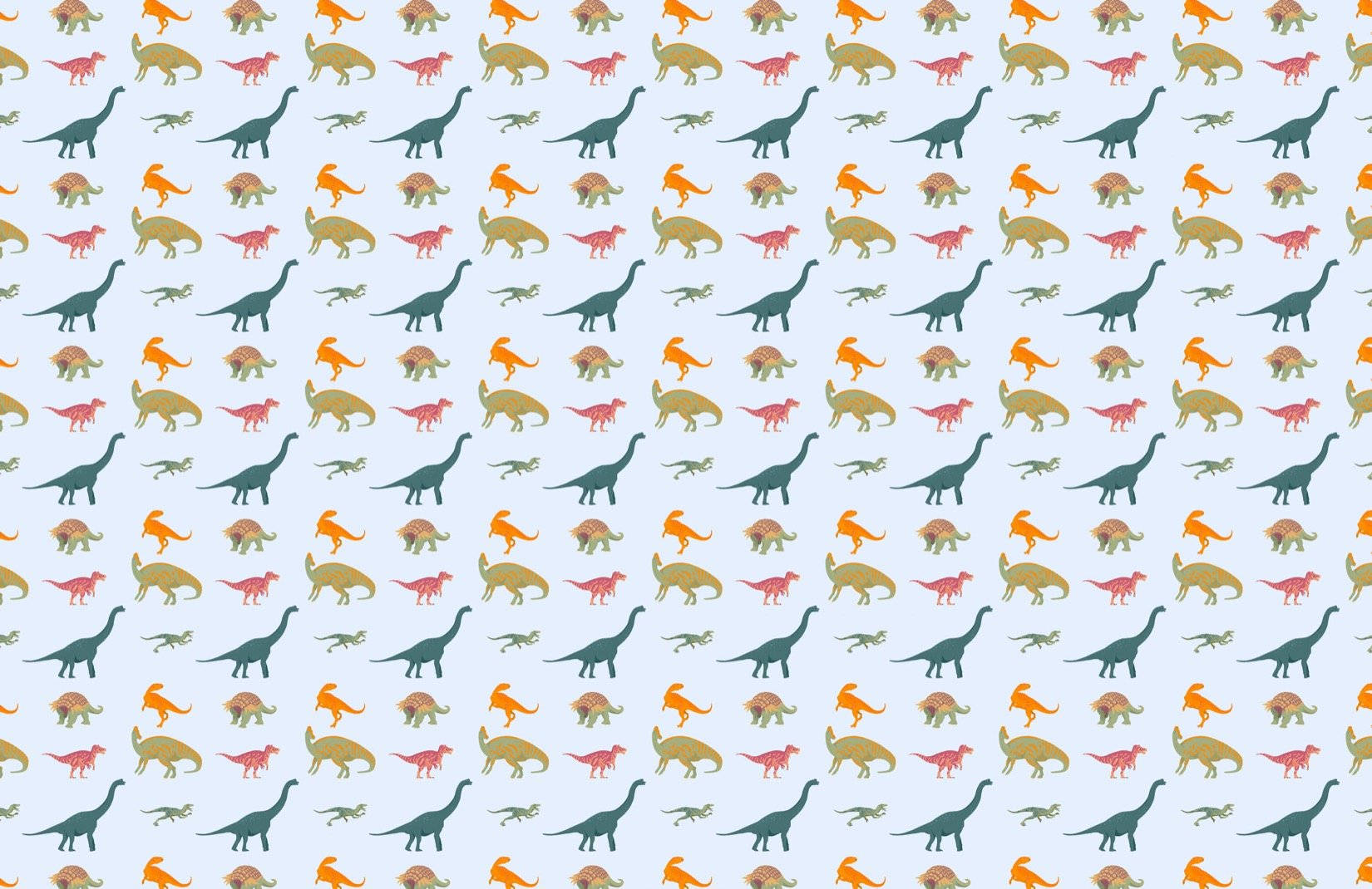 A Sweet Pattern of a Prehistoric Friend Wallpaper
