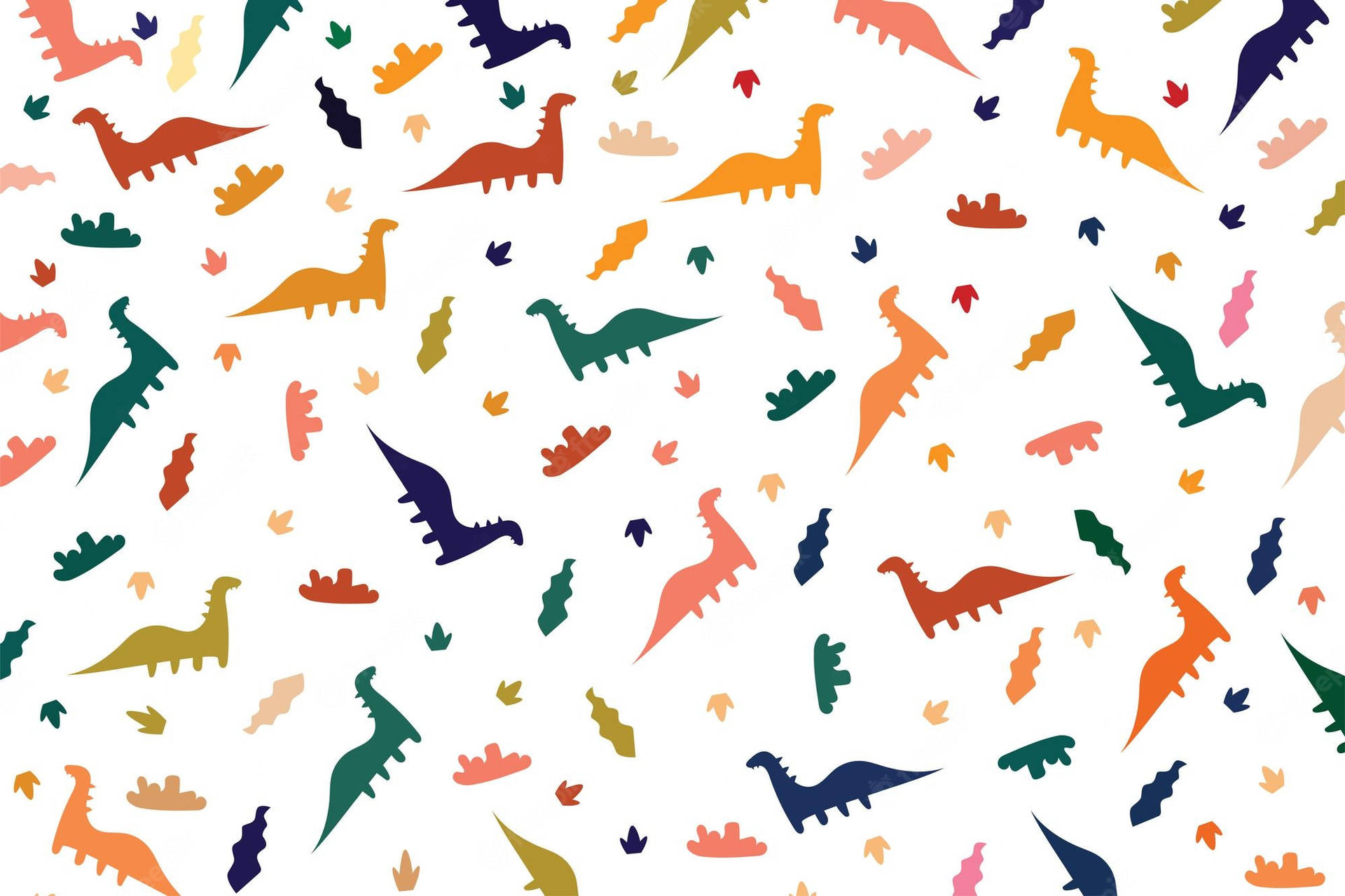 A Cute Dinosaur Pattern for All Ages Wallpaper
