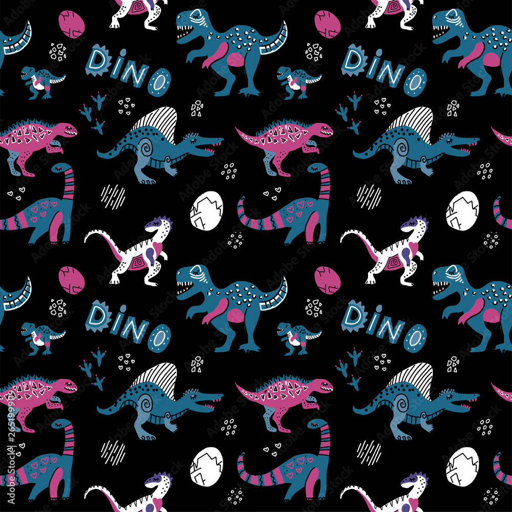 Adorable dinosaur pattern - perfect for nursery walls or bedroom decor! Wallpaper