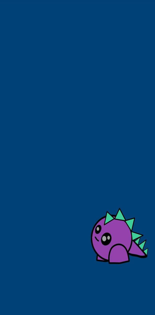 Cute Dinosaur Phone Blue Background