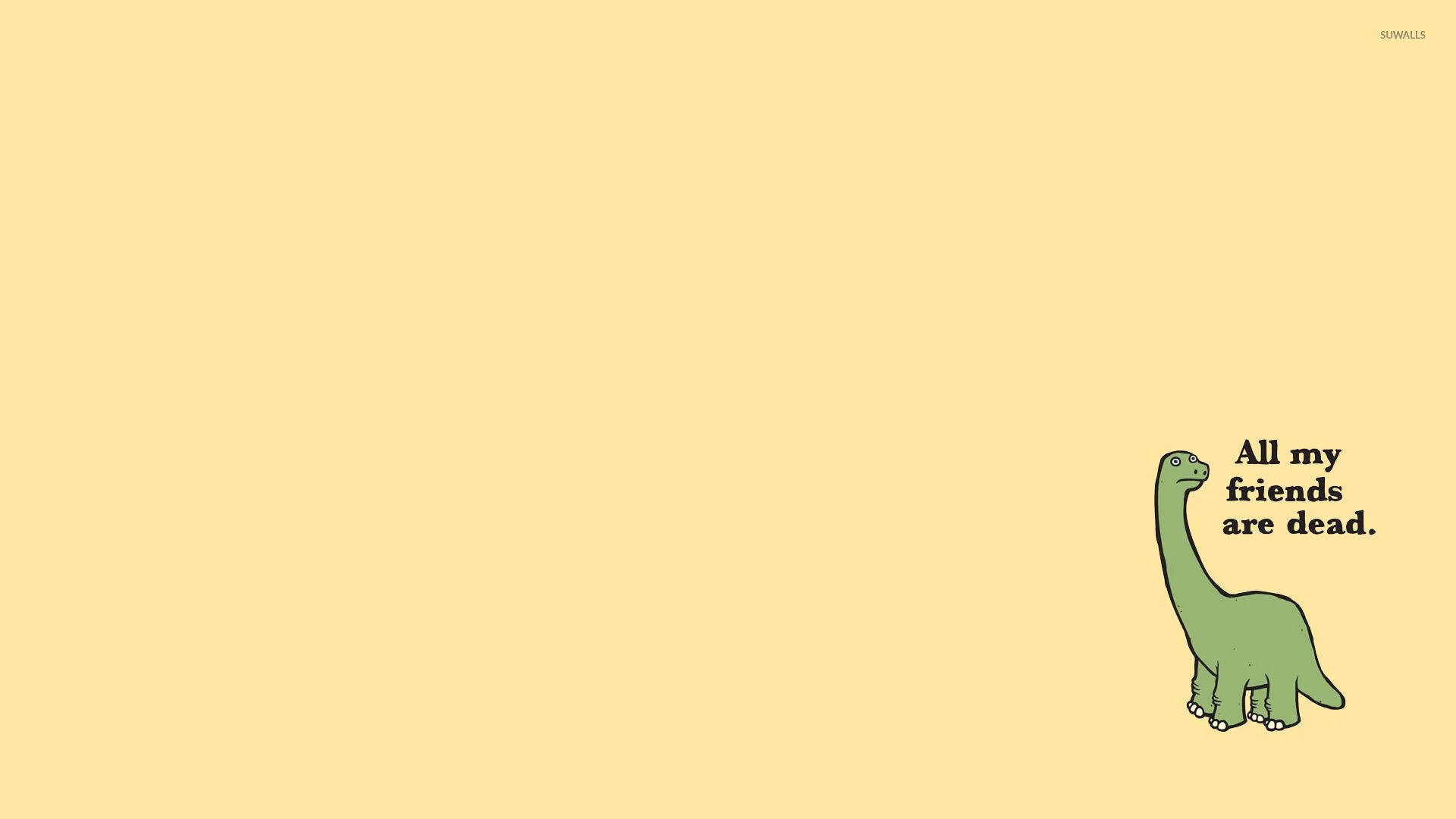 Cute Dinosaur Phone Pastel Yellow Background