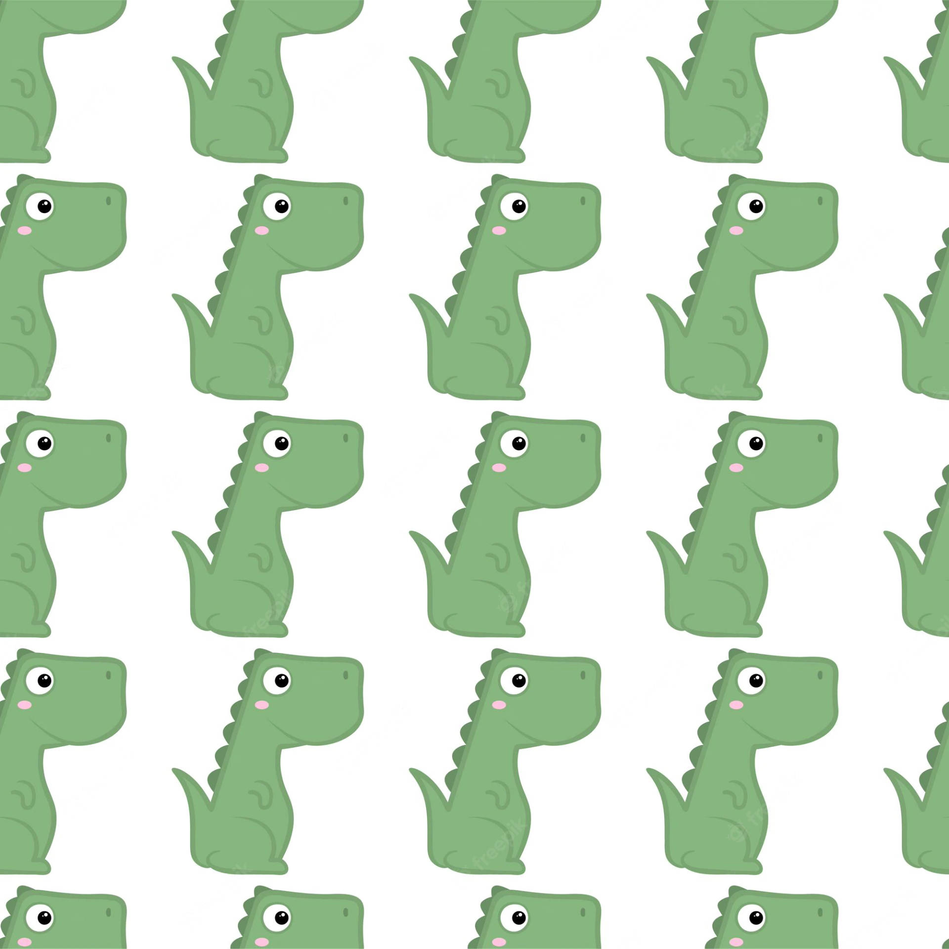 Cute Dinosaur Phone Pattern Wallpaper