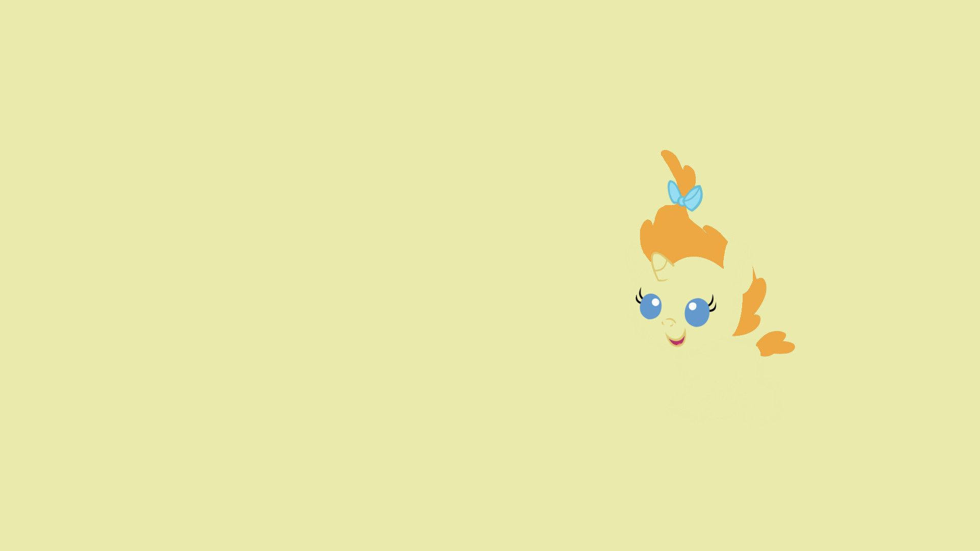 A Cartoon Character With Blue Hair And Orange Eyes Wallpaper
