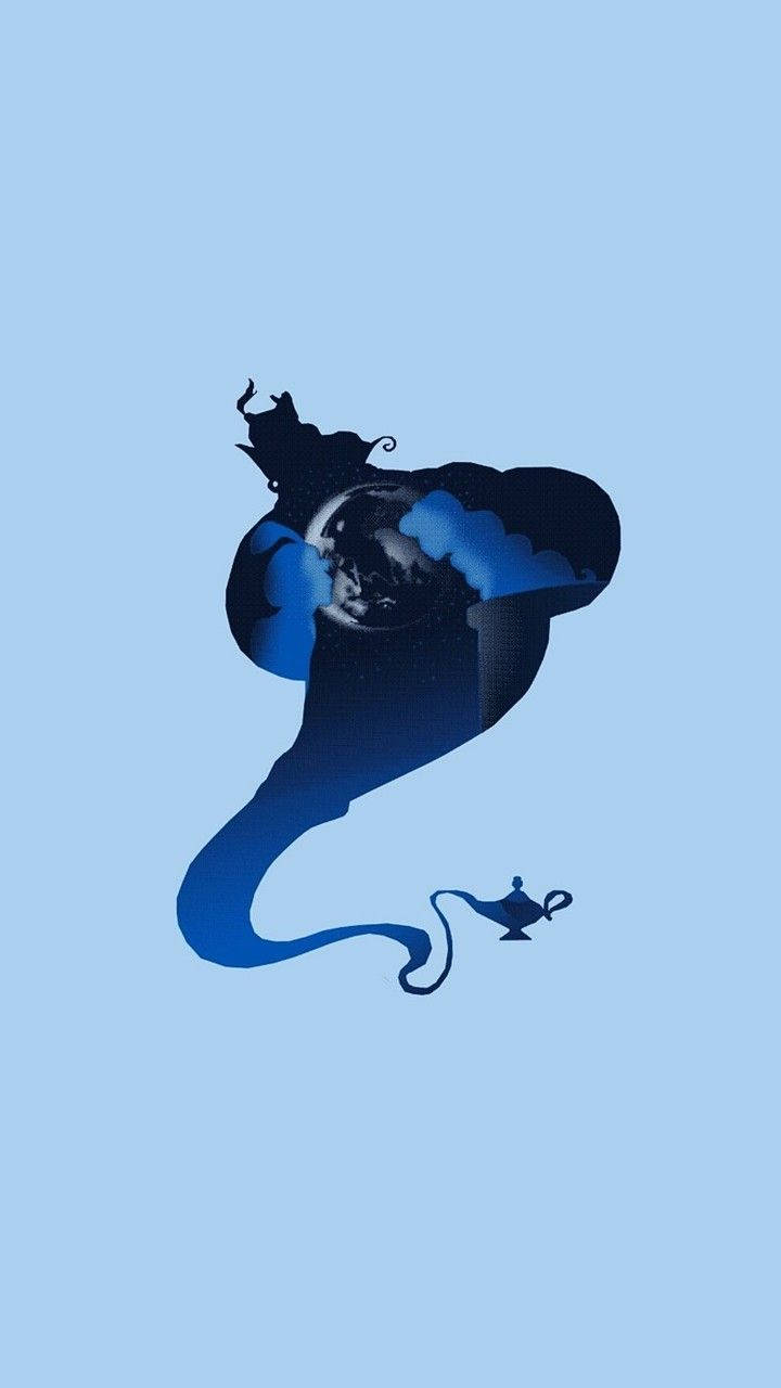 Sød Disney Æstetik Aladdin Gennie Wallpaper Wallpaper