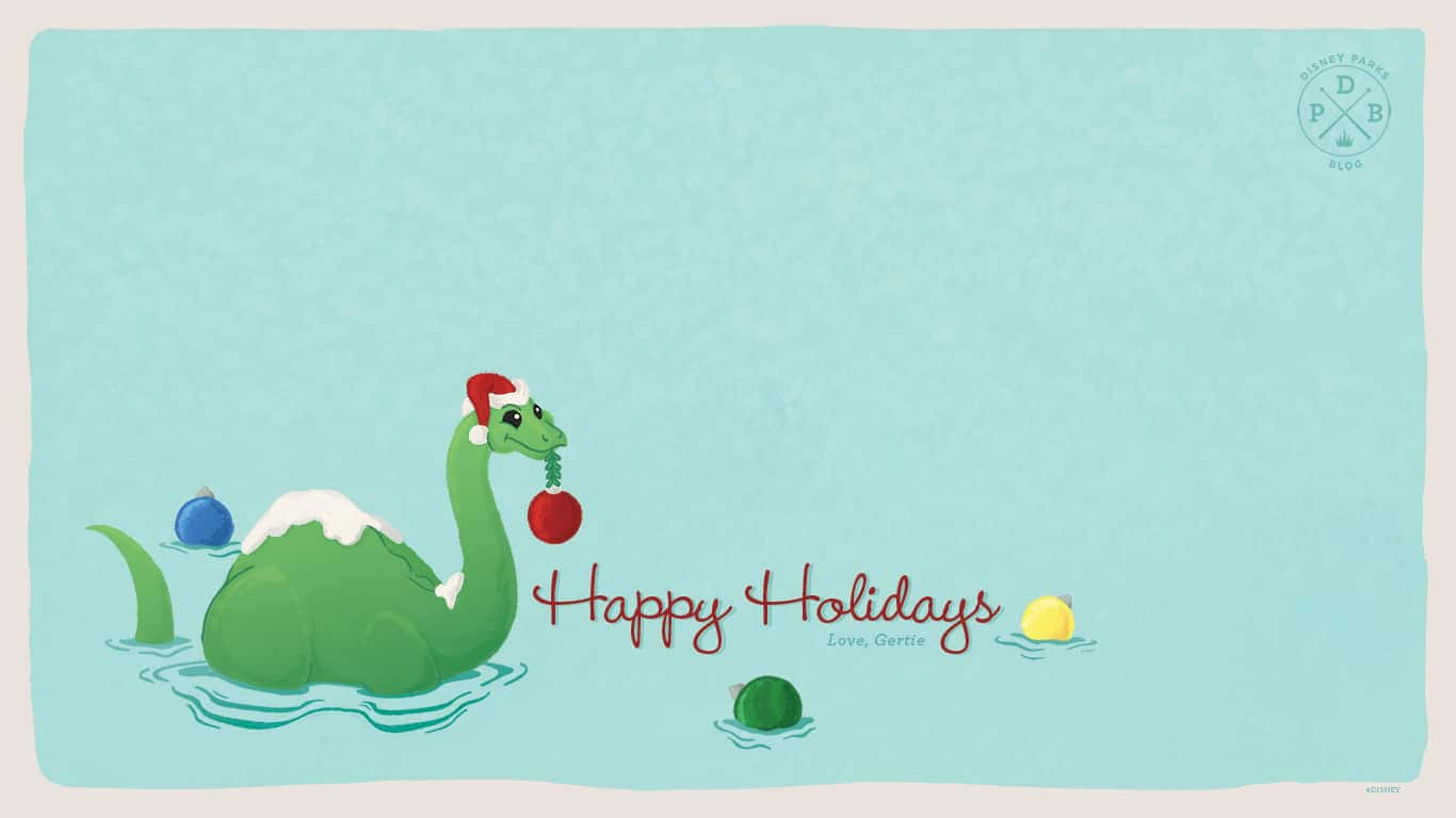 Cute Disney Christmas Gertie Happy Holidays Wallpaper