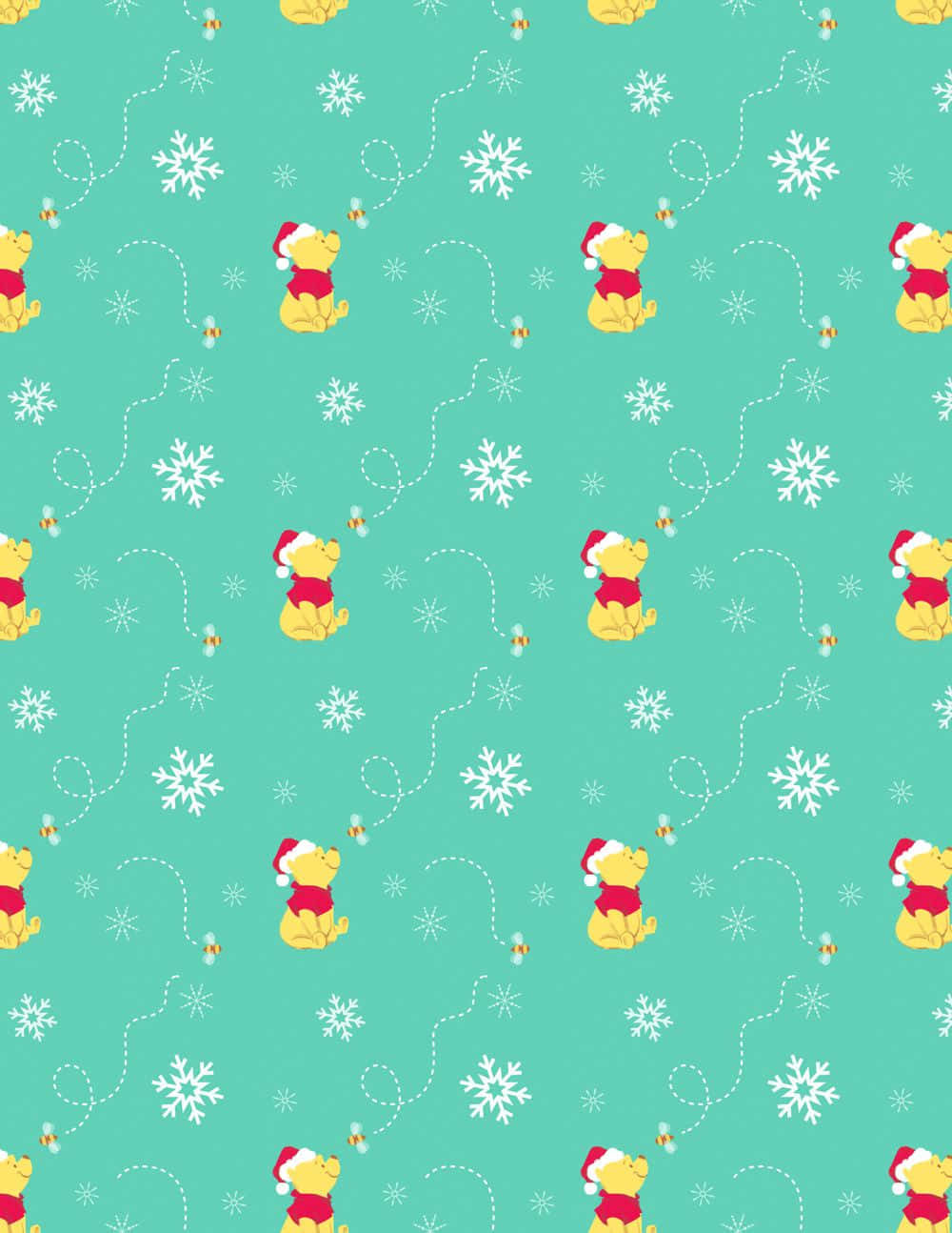 Cute Disney Christmas Pooh Wallpaper Wallpaper