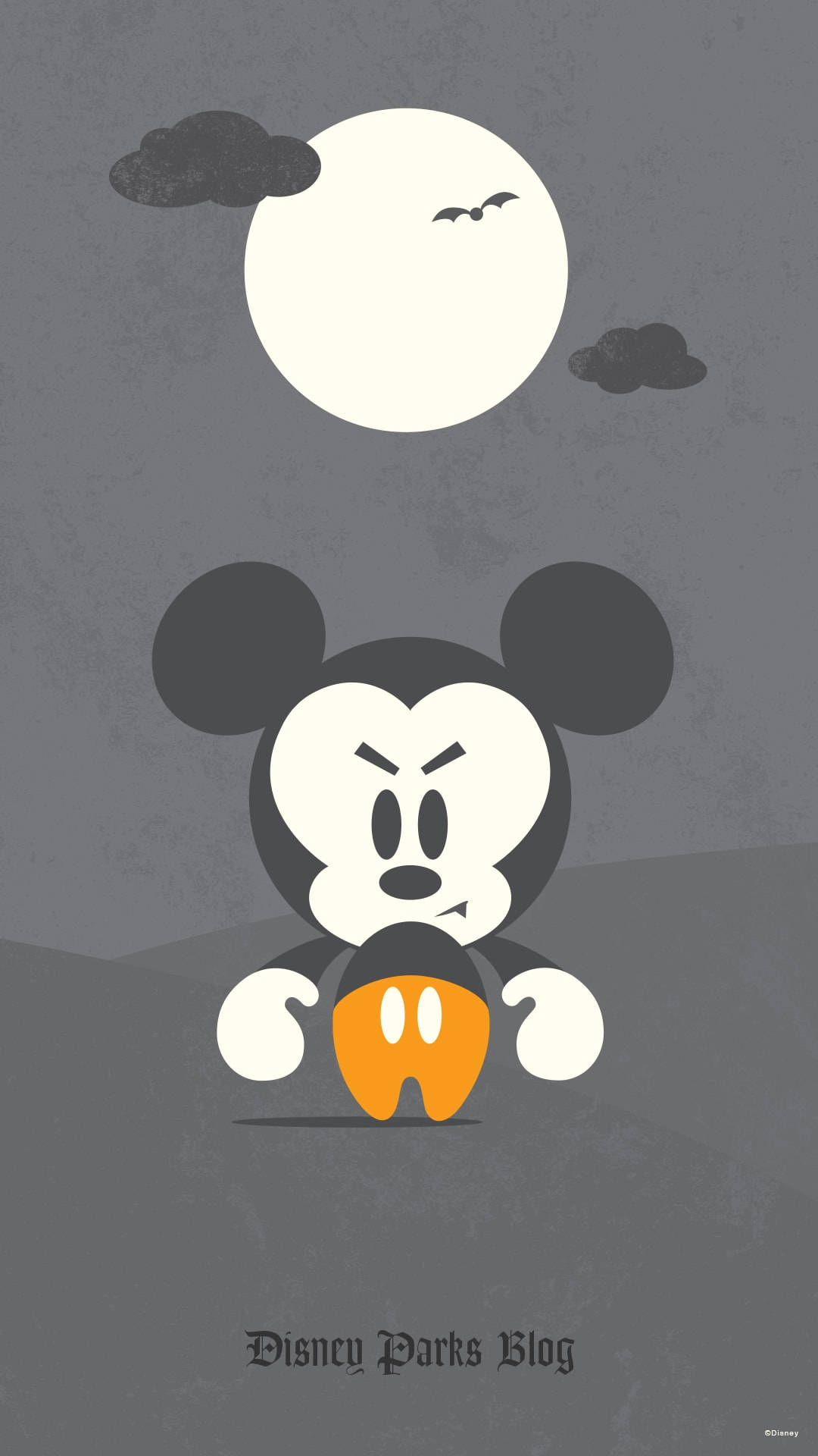 Cute Disney Halloween Mickey Minimalist Wallpaper