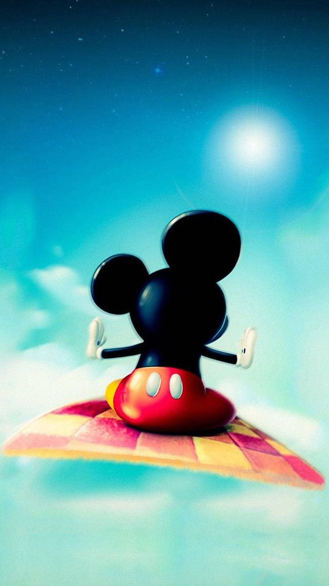 Cute Disney Mickey Mouse Flying Wallpaper
