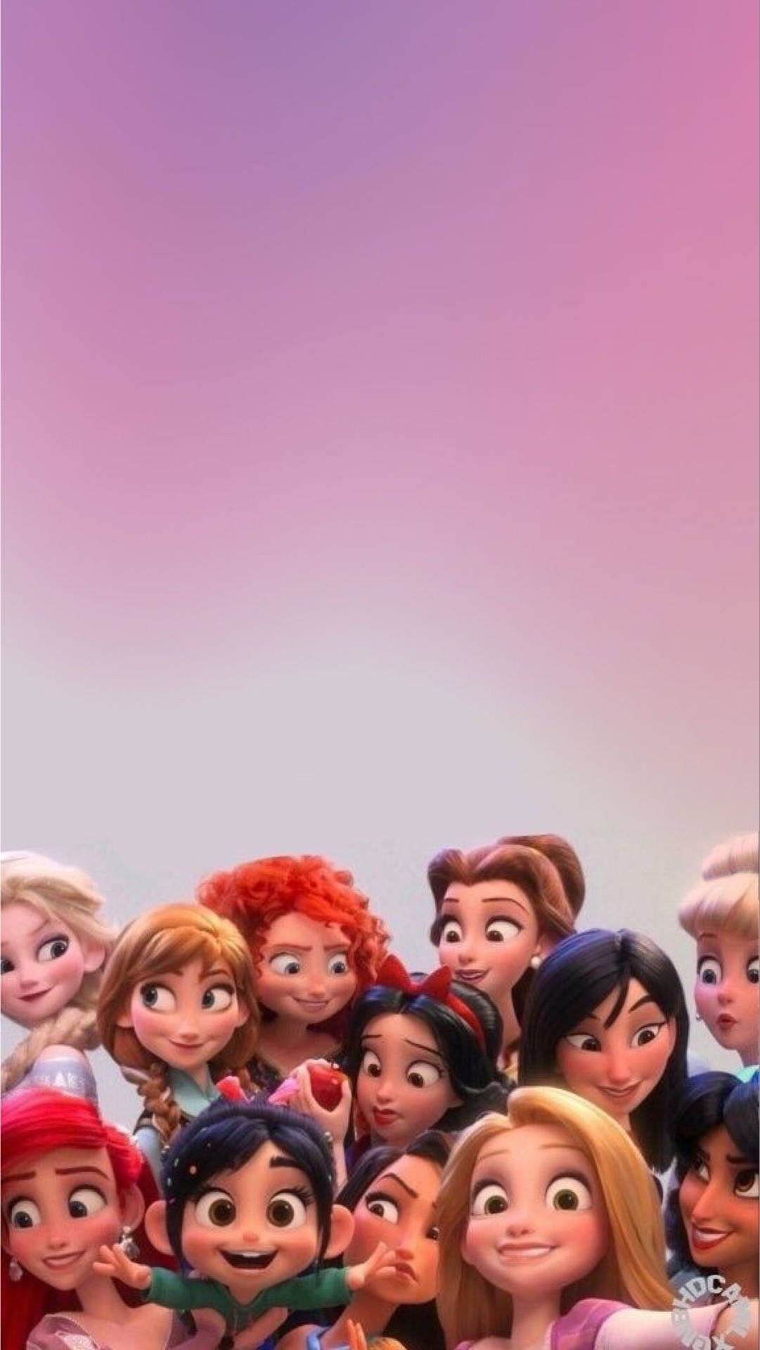 Cute Disney Princesses Selfie Wallpaper