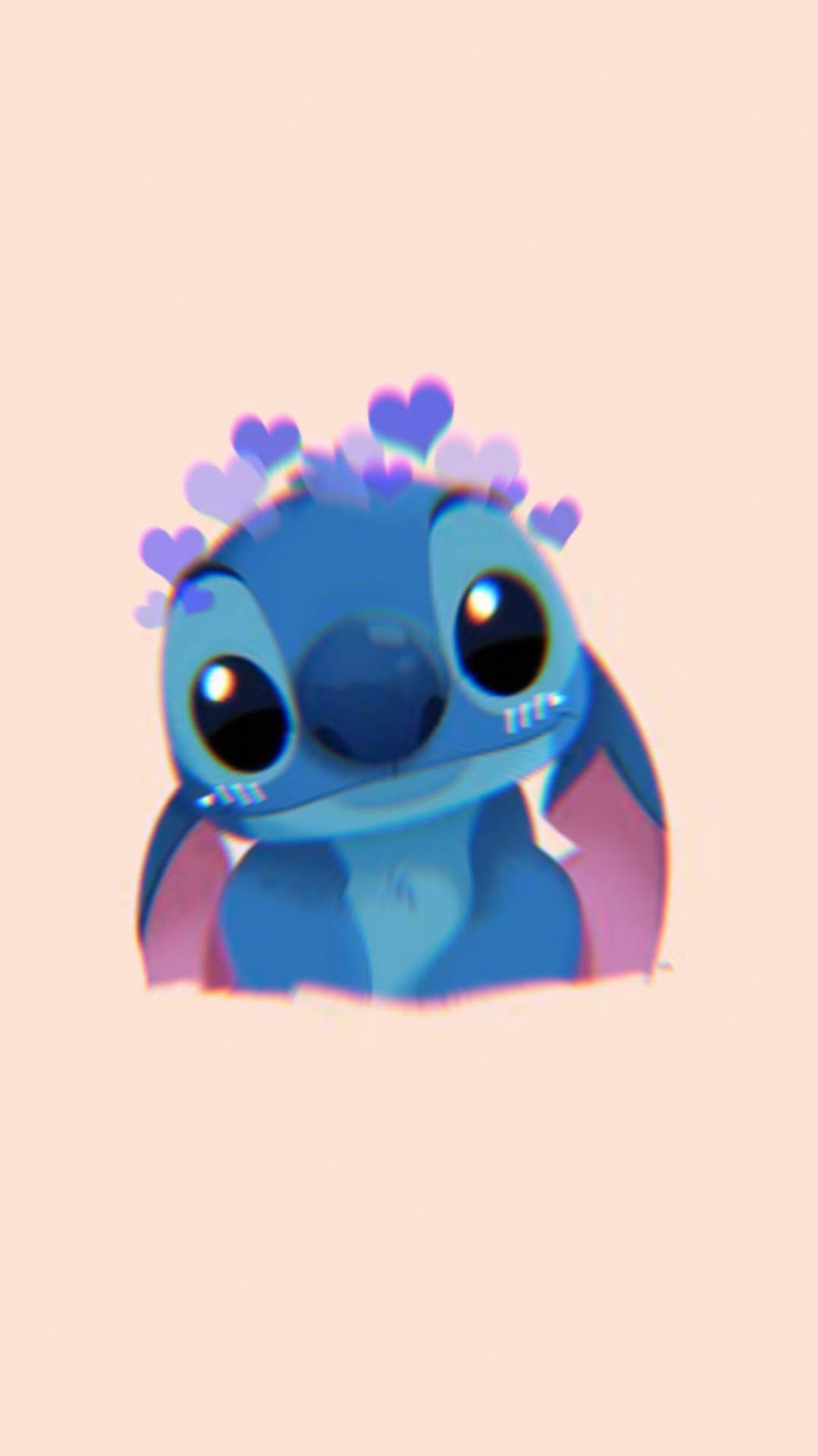 Download Cute Disney Stitch Heart Crown Wallpaper | Wallpapers.com