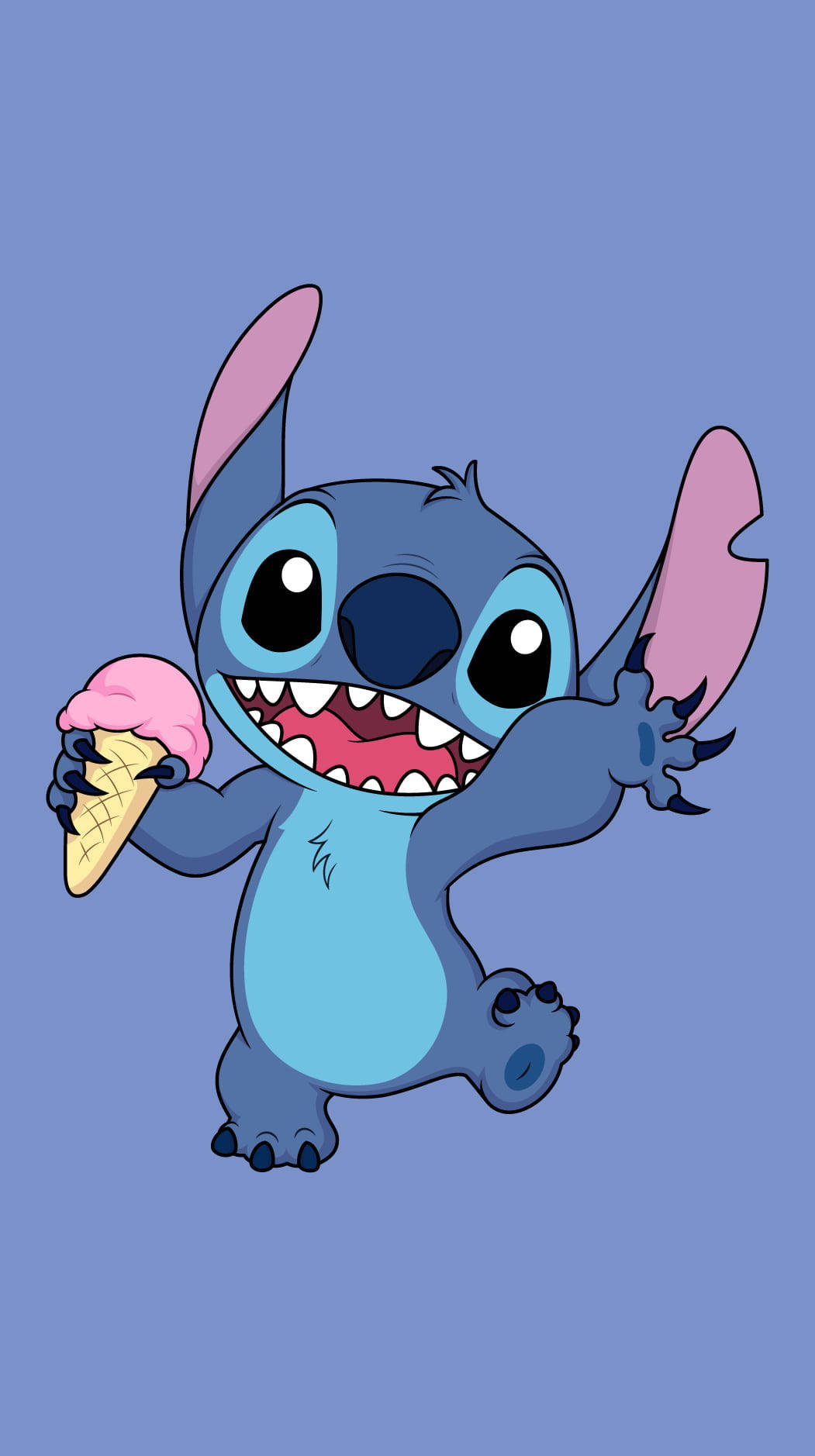Cute Disney Stitch Ice Cream Wallpaper
