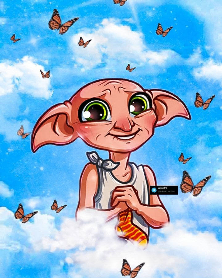 Cute Dobby From Harry Potter Fanart Wallpaper
