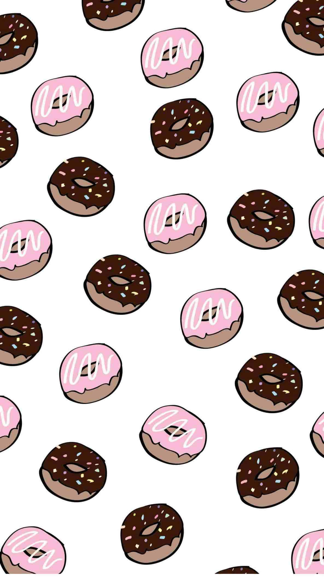 Adorable Donut with Sprinkles and a Smile Wallpaper