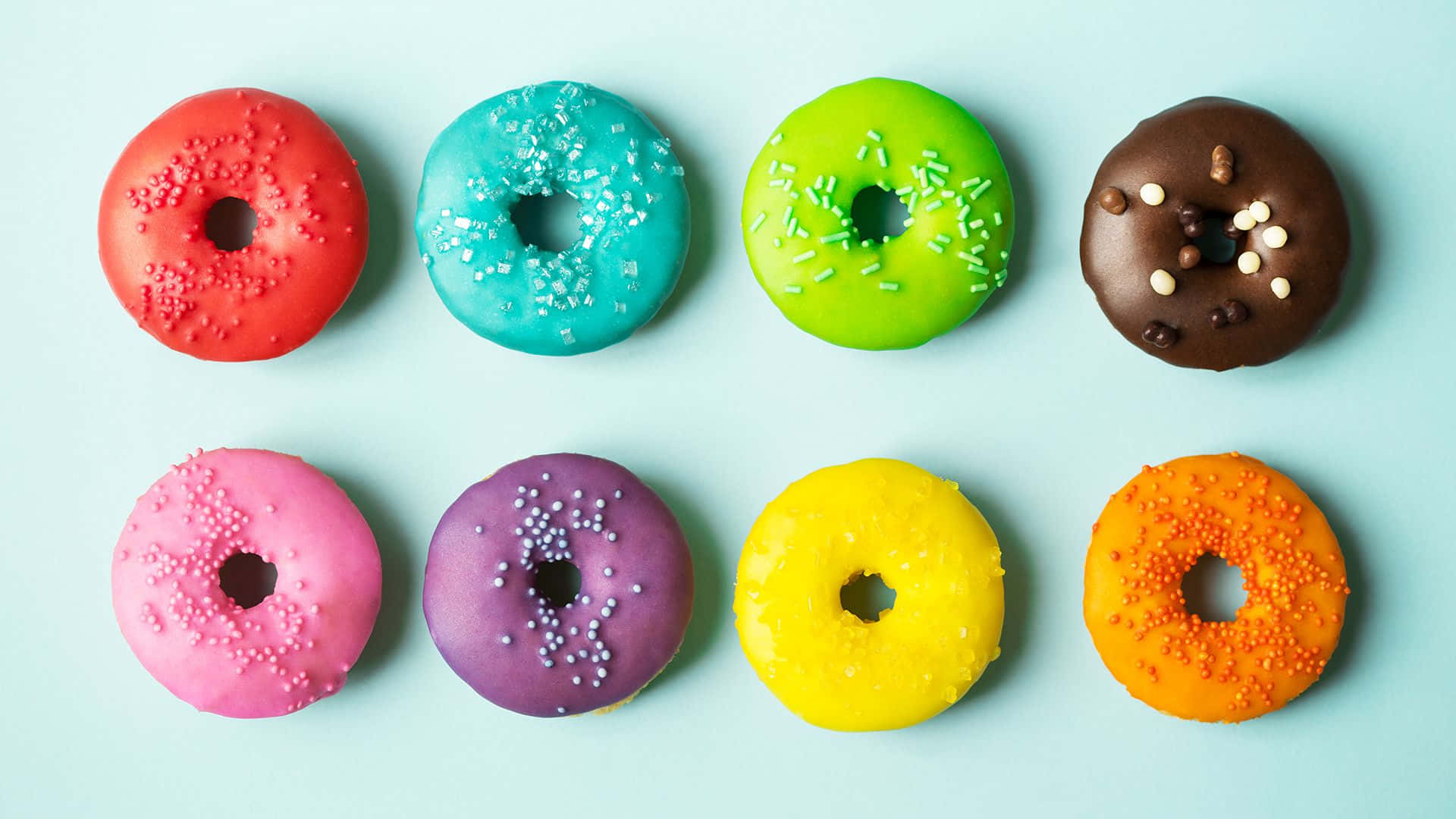 Adorable Donut with Delightful Sprinkles Wallpaper