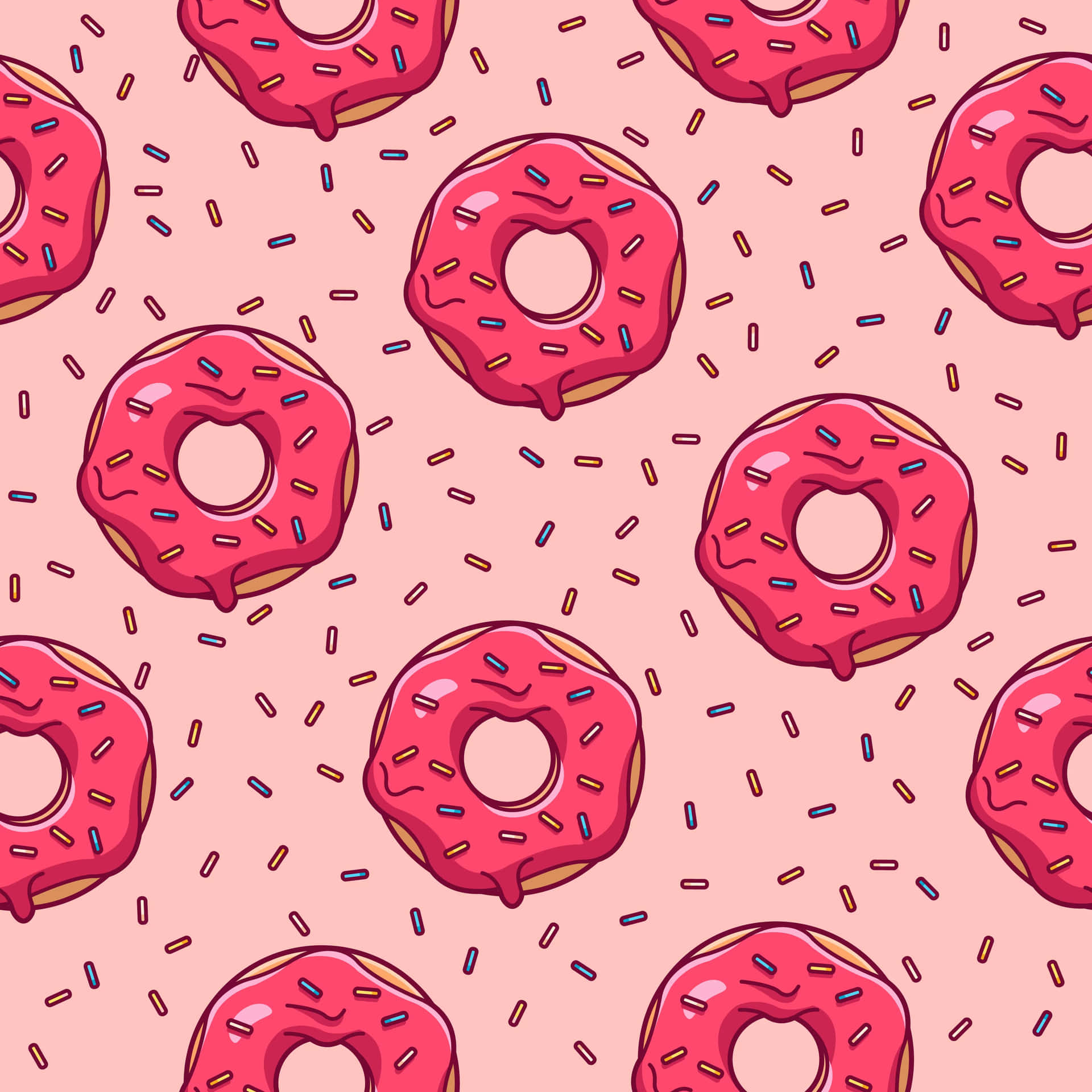 Adorable and Delicious Glazed Donut Wallpaper