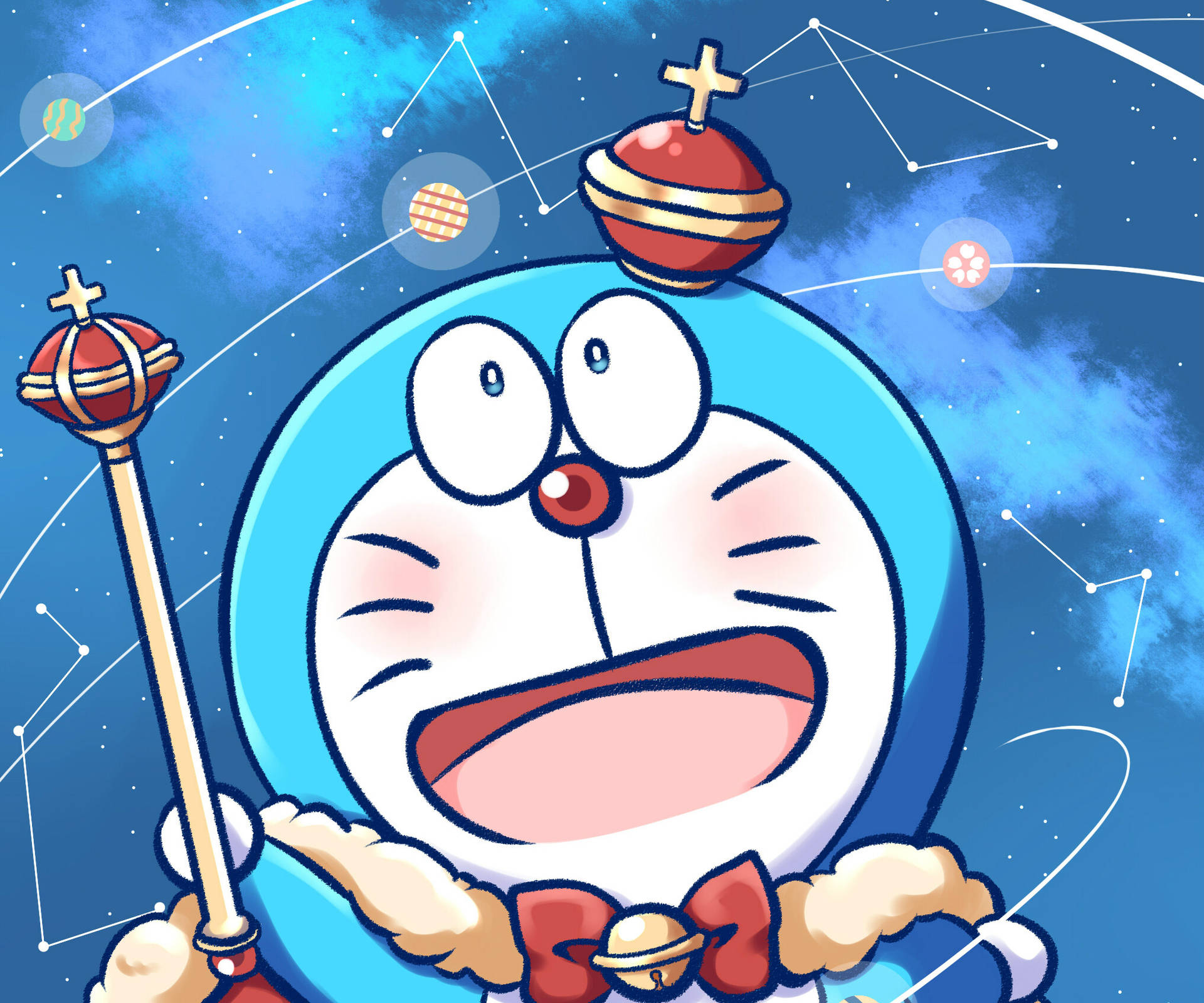 Cute Doraemon Royal Space