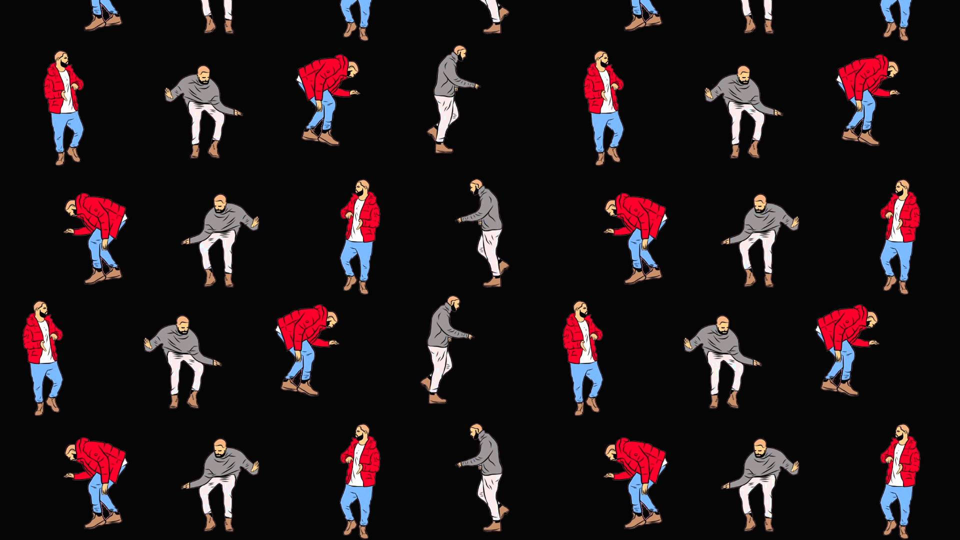 Cute Drake Dance Moves Art Wallpaper