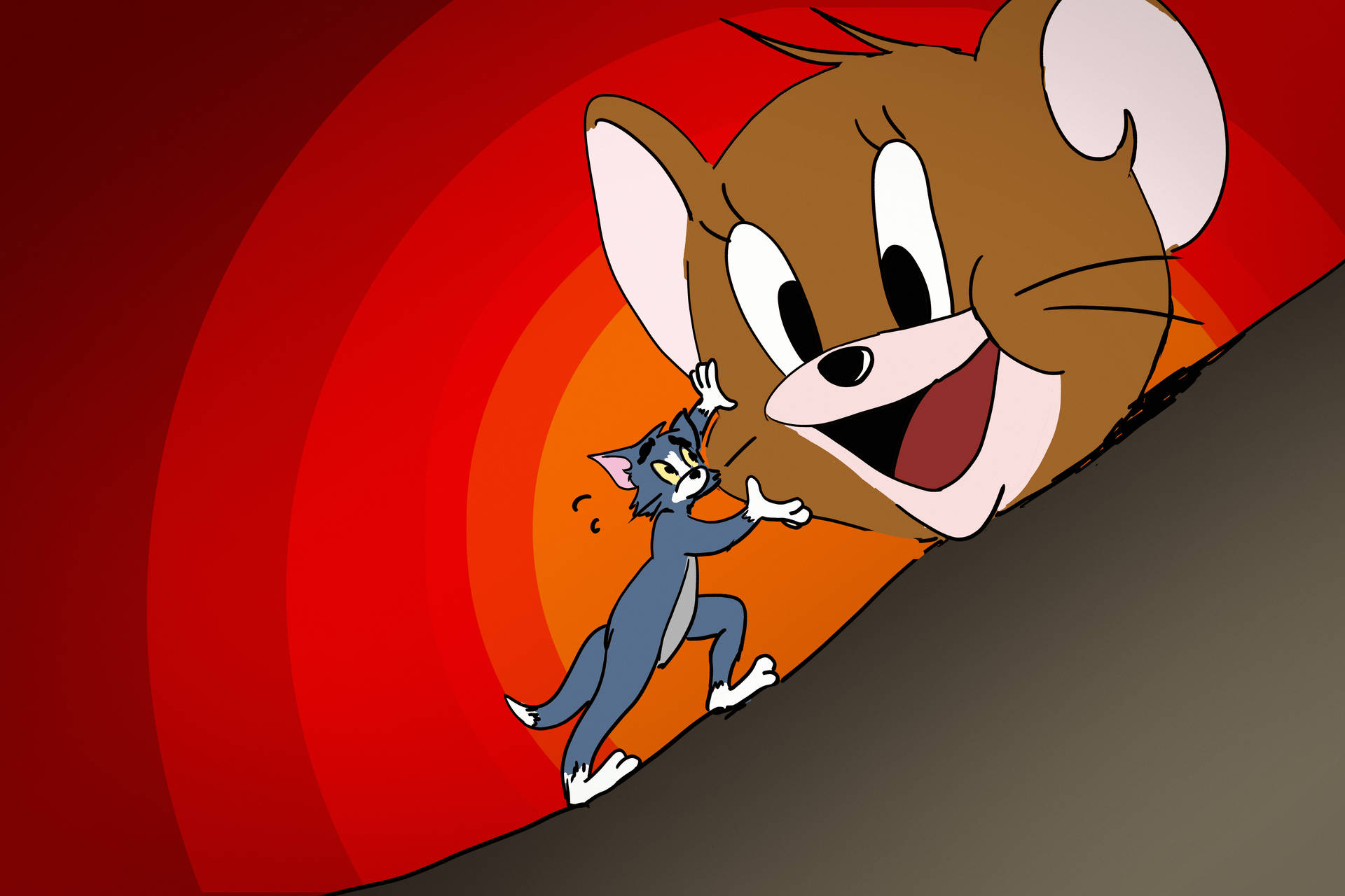 Cute Drawing Of Tom And Jerry Aesthetic Background