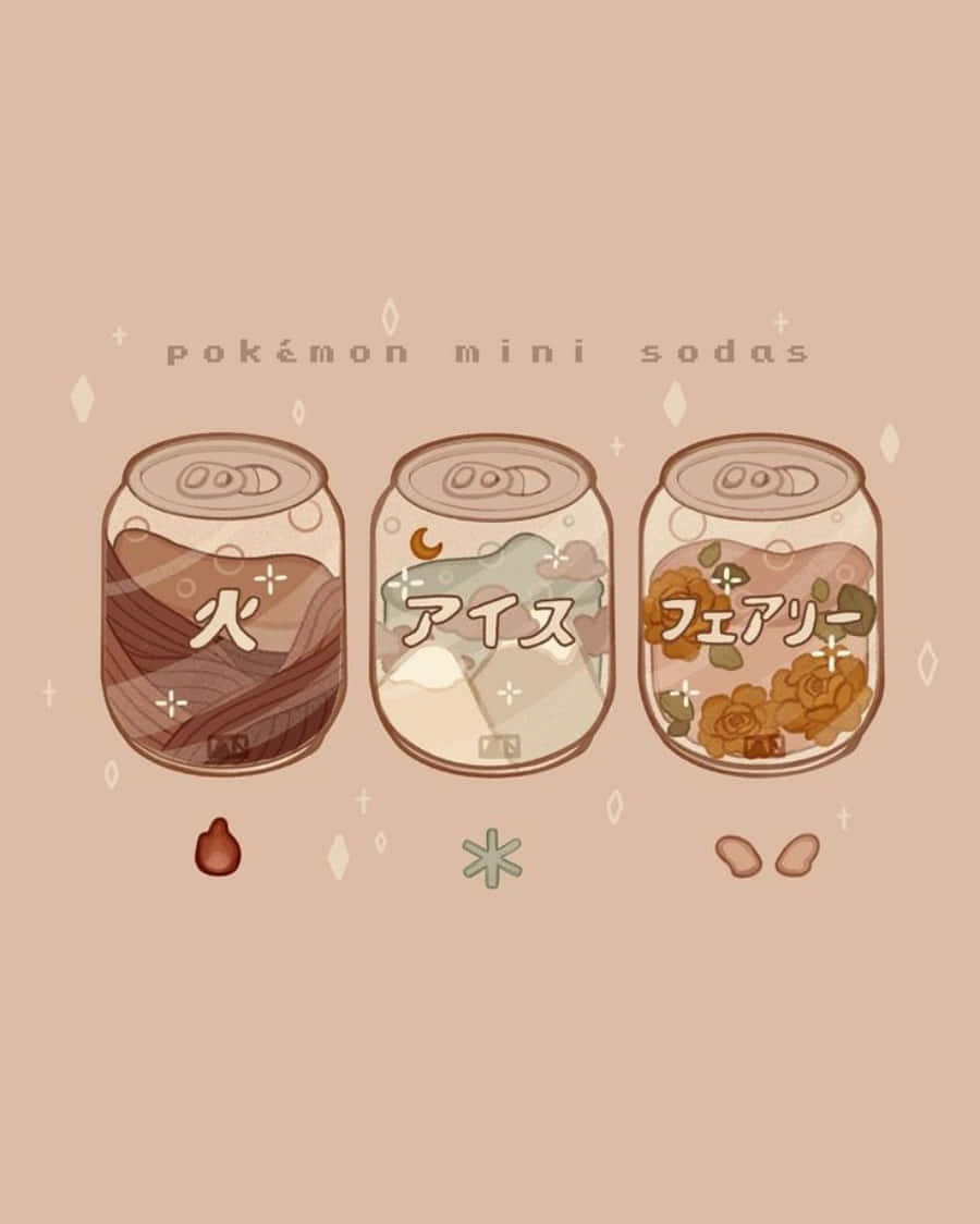 Sød Pokemon Mini Sodas Tegning Billede Tapet