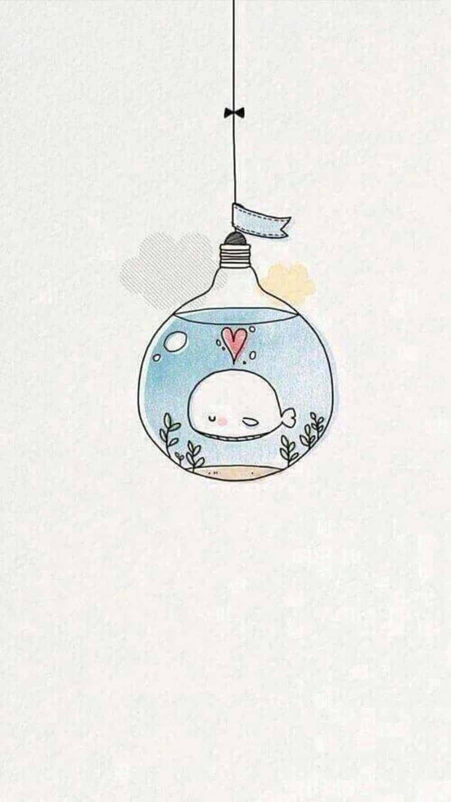 Cute Whale Bulb Drawing Picture