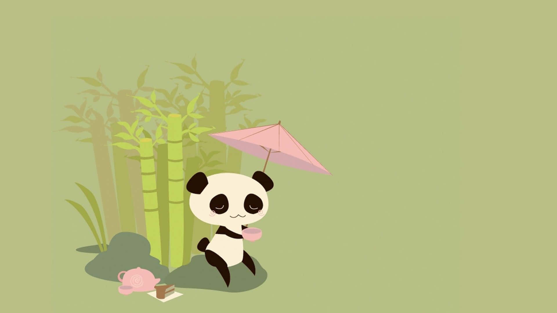 Cute Summer Panda Drawing Picture