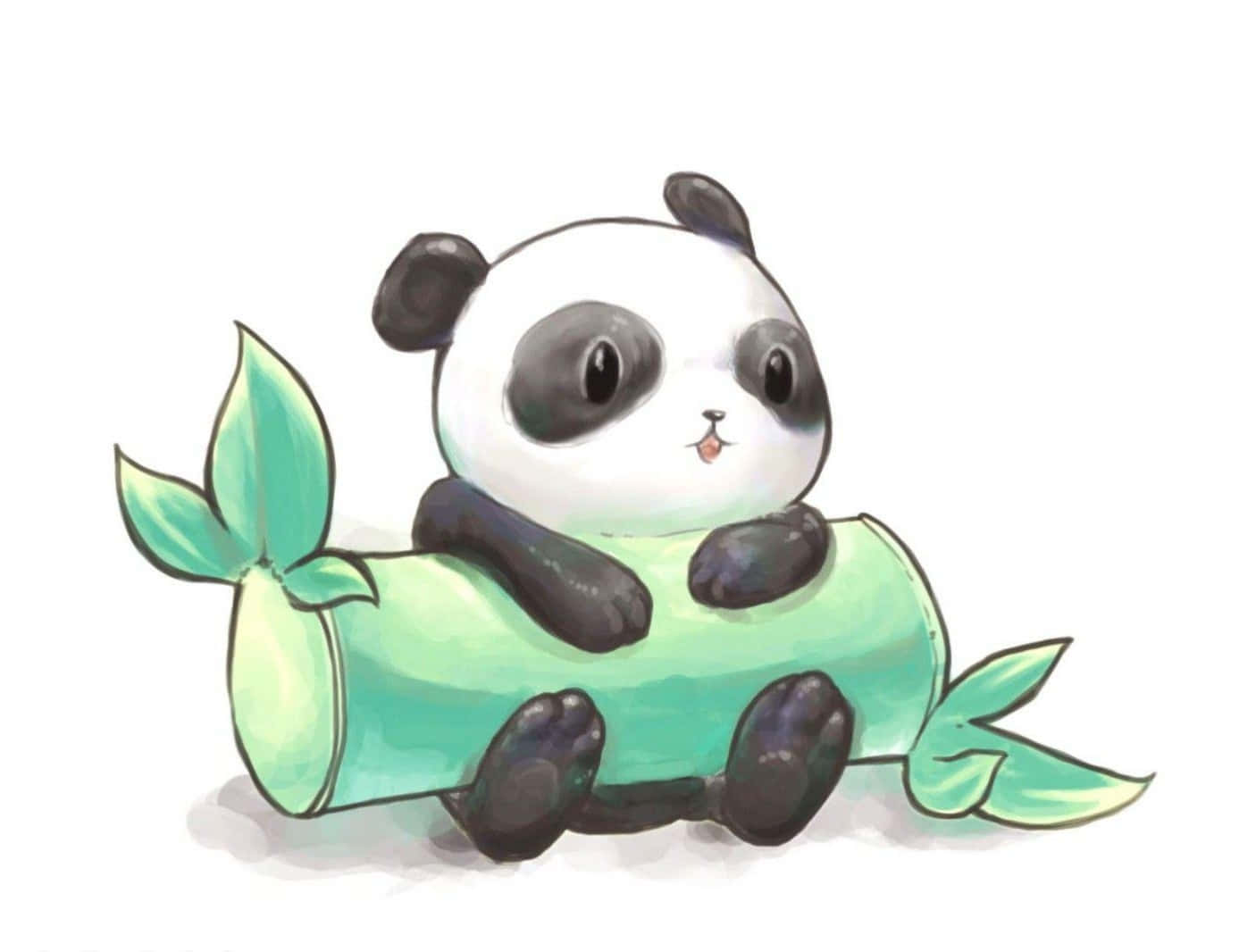 Cute Lovely Panda Drawing Picture