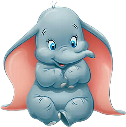 Cute Dumbo Elephant Cartoon PNG