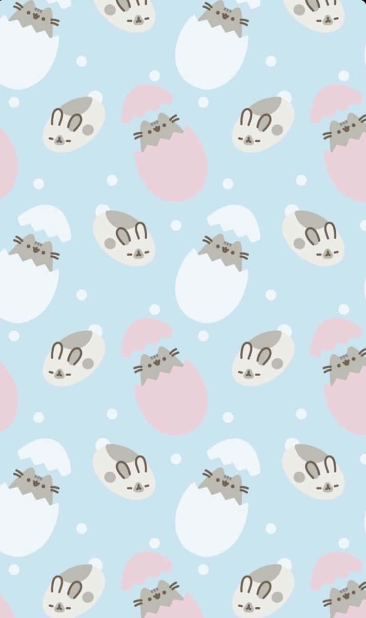 Cute Easter Iphone With Cats And Bunnies Wallpaper