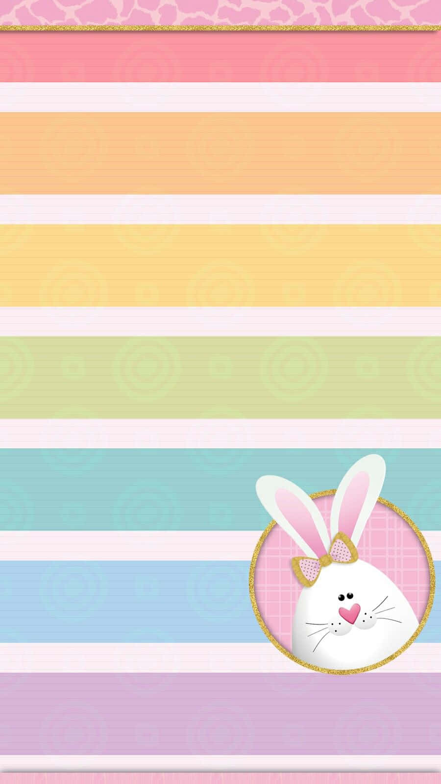 Klarför Påsk? Dekorera Din Telefon Med Denna Bedårande Kanin Och Ägg Tapet. Wallpaper