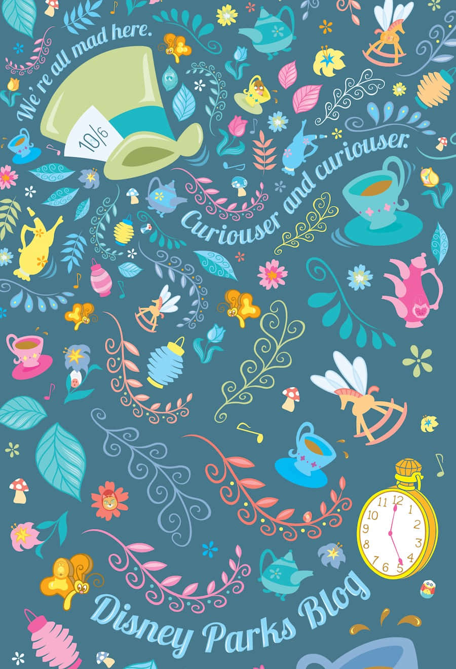 Alice In Wonderland Themed Cute Easter Iphone Wallpaper