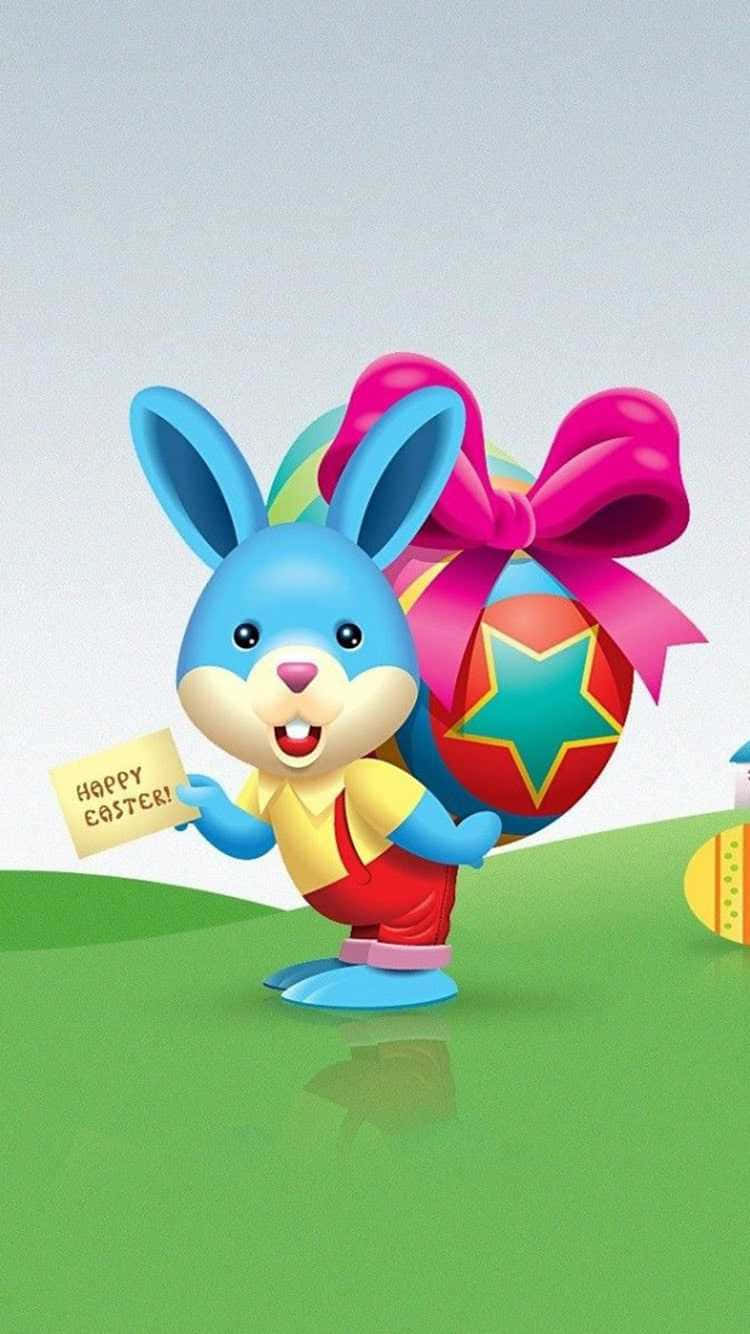 Easter Bunny With Easter Eggs Wallpaper