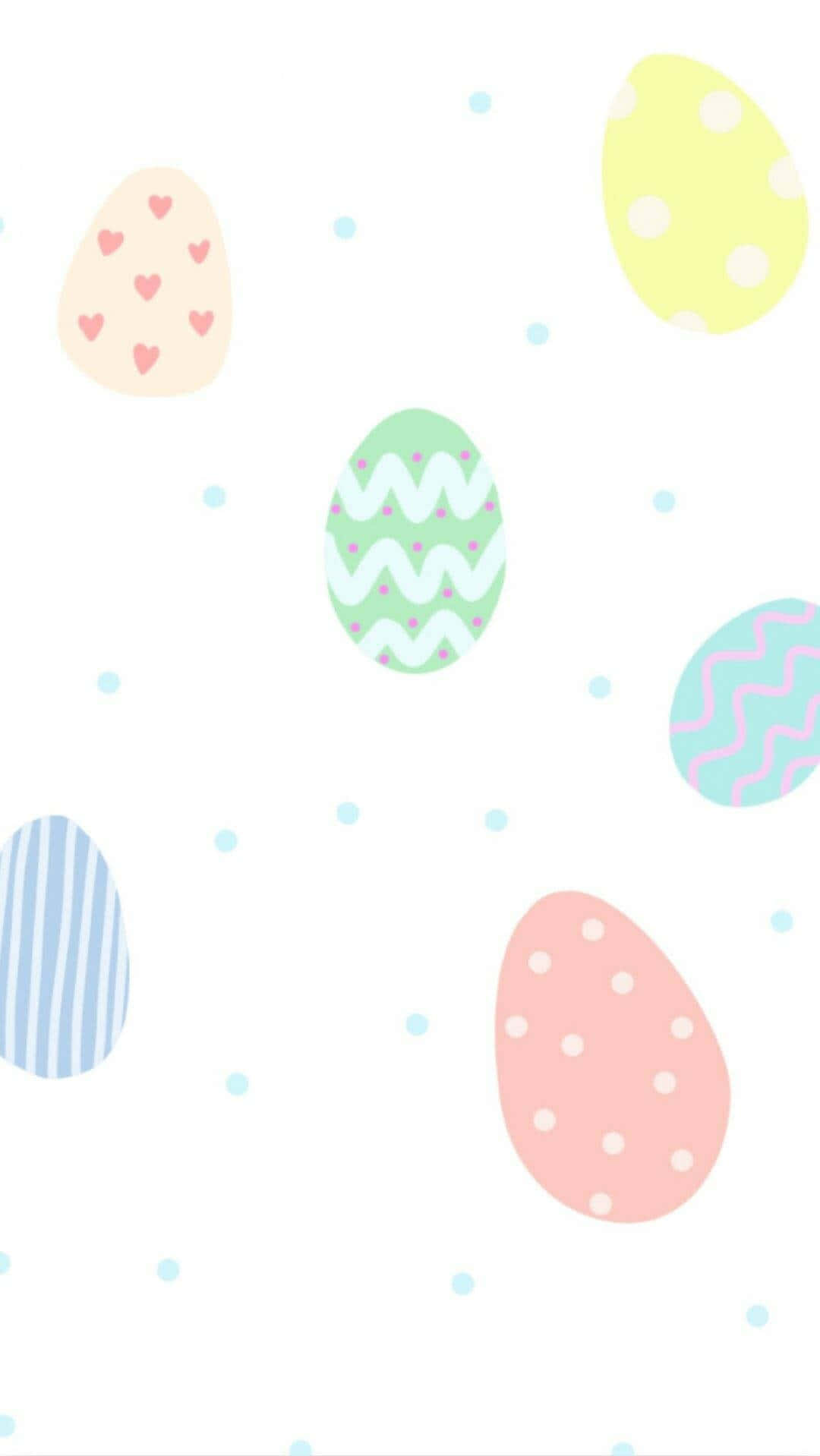 Fejr påske med dette livlige søde påske Iphone tapet Wallpaper