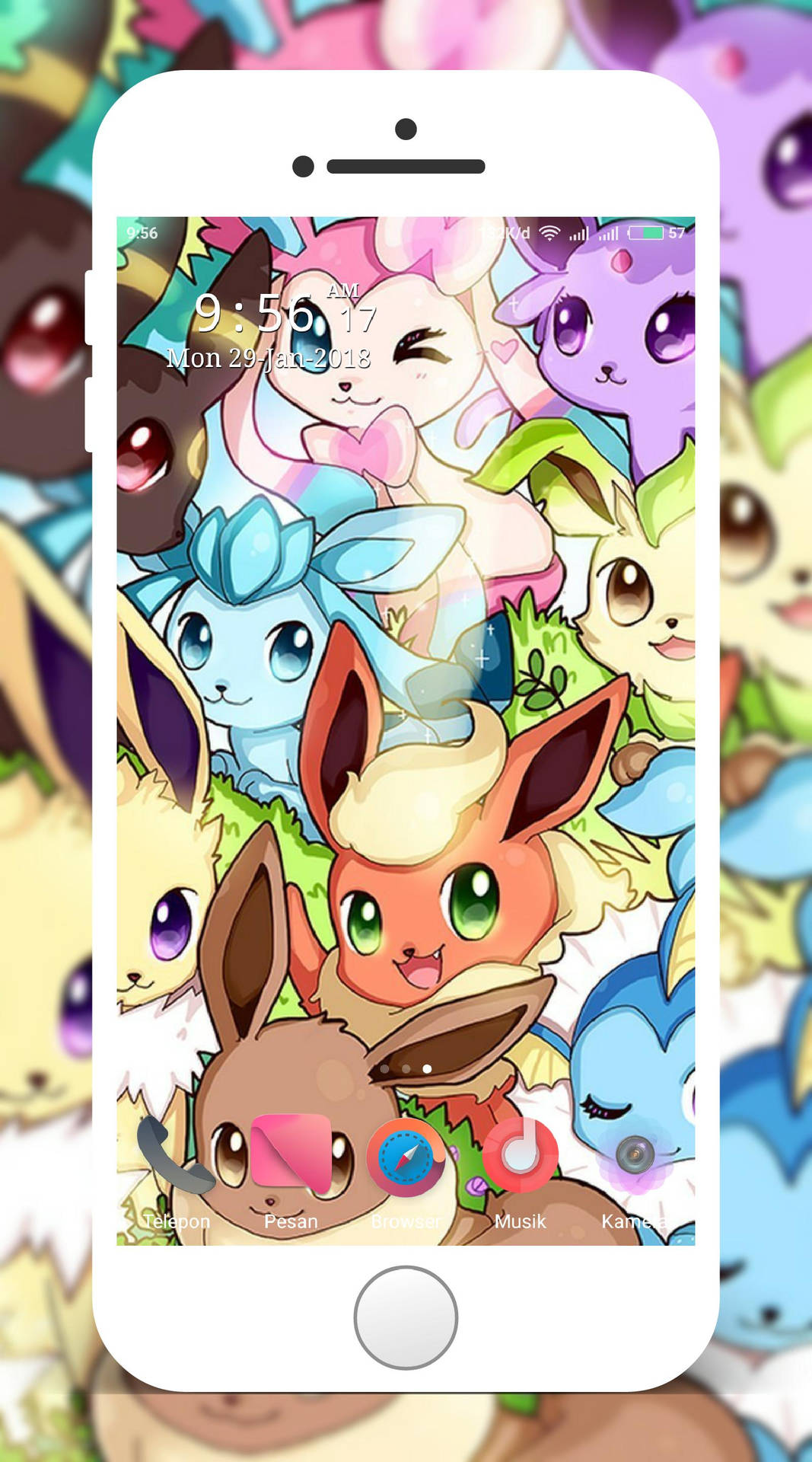 Cute Eeveelutions Pokemon Iphone Wallpaper